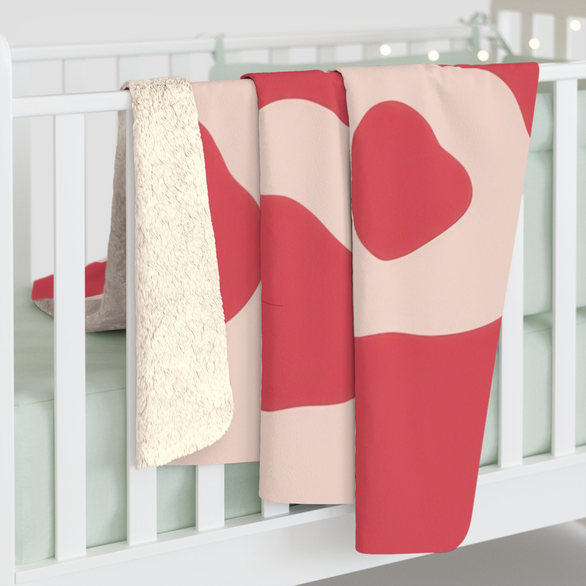 Red Jungle Cow Sherpa Fleece Blanket, Artsulli - Art is Long, Life is Short, Home Decor, , , , , , , 