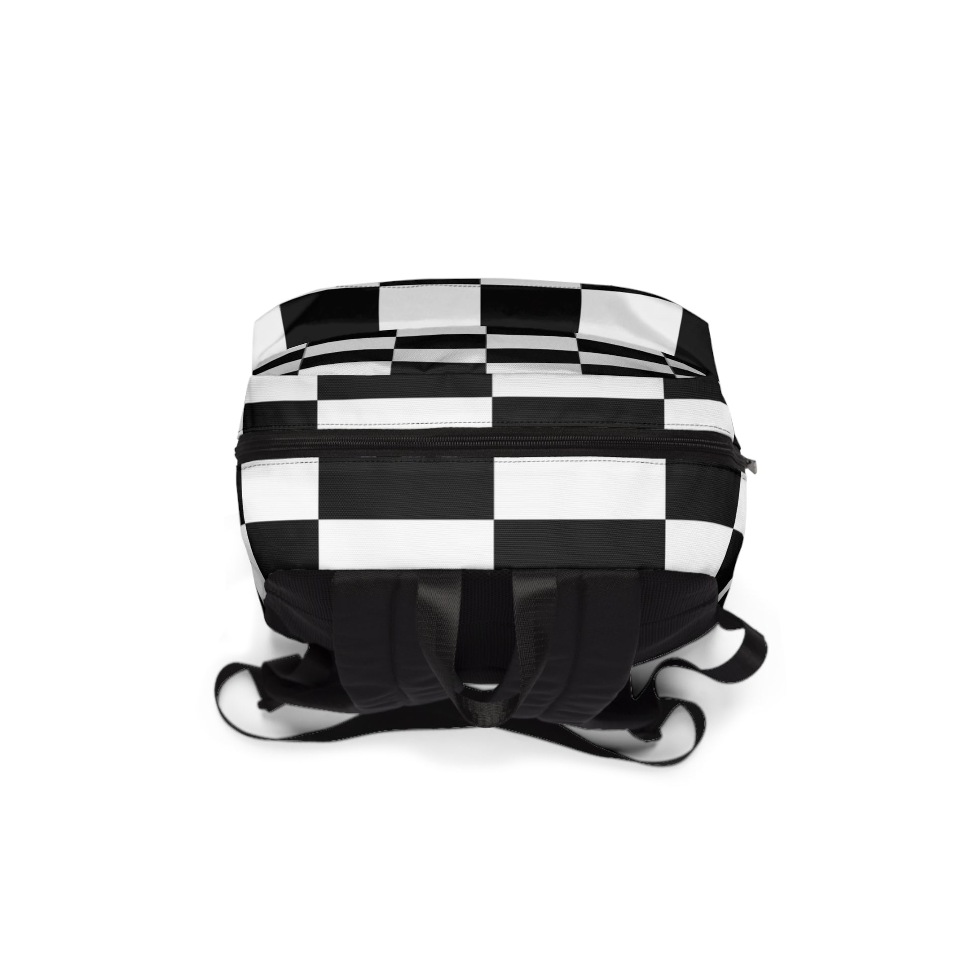Checkerboard Black and White Unisex Classic Backpack, Artsulli - Art is Long, Life is Short, Bags, , , , , , , 