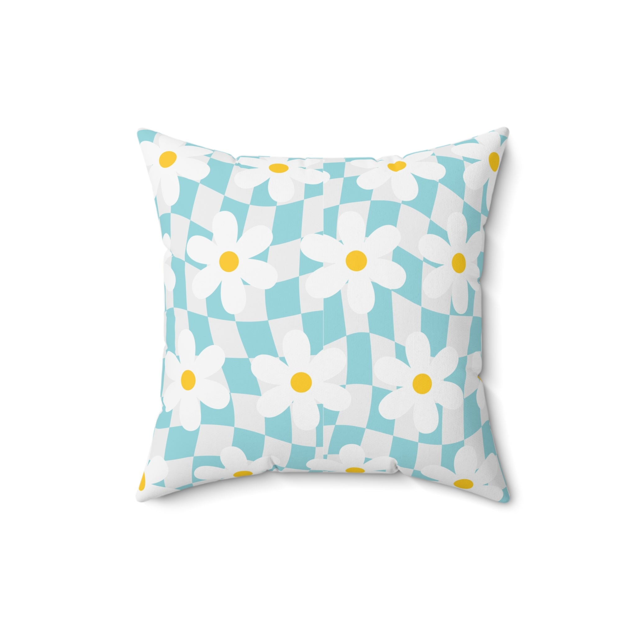 Trippy Check Garden Spun Polyester Square Pillow, Artsulli - Art is Long, Life is Short, Home Decor, Size, 16" × 16", , , , , 29709915038822528254
