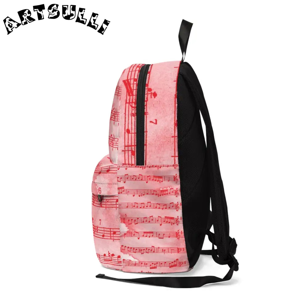 JAKKOUTTHEBXX Pink Musical Note Backpack 2025