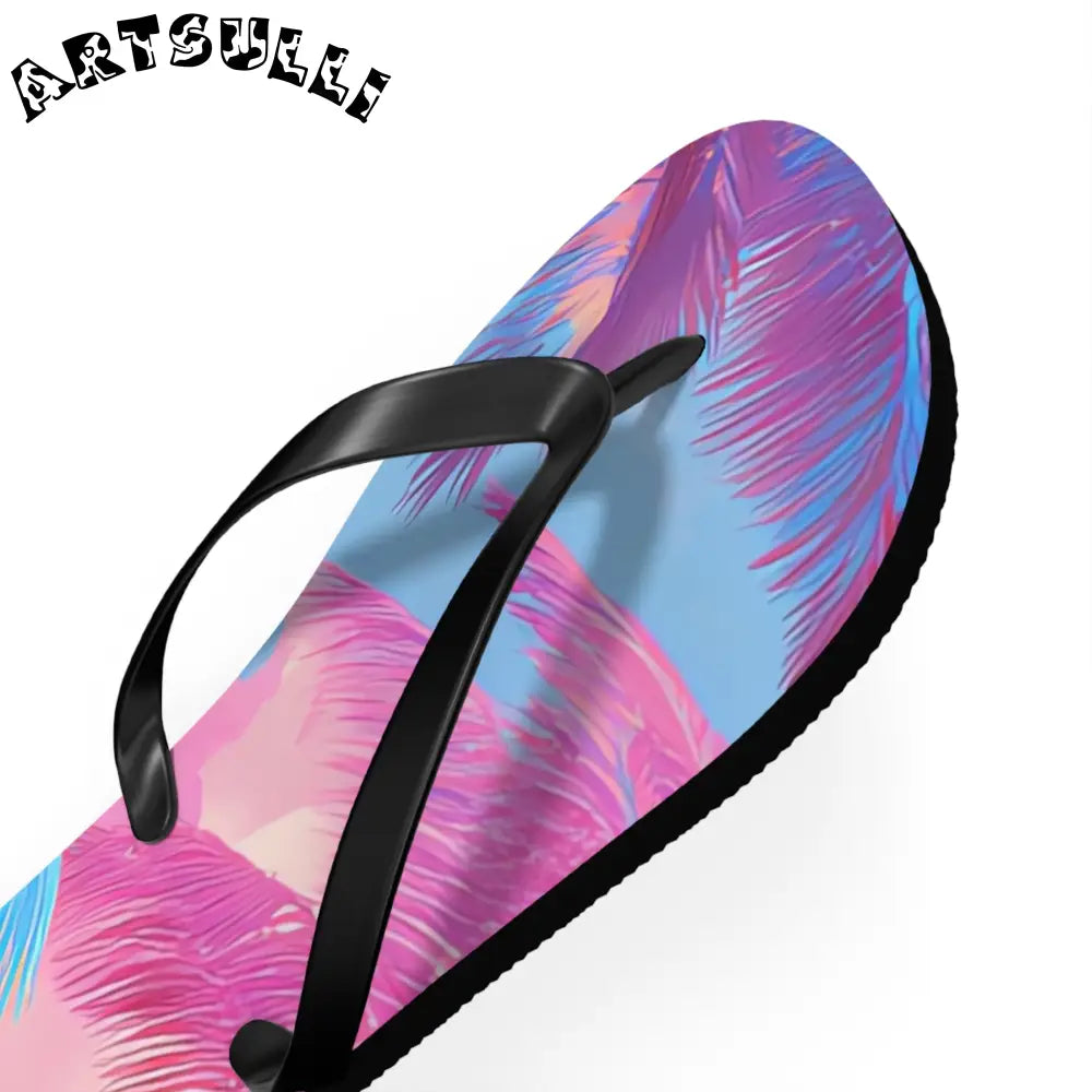 JAKKOUTTHEBXX Ethereal Pastel Palms Flip Flops JAKKOUTTHEBXX