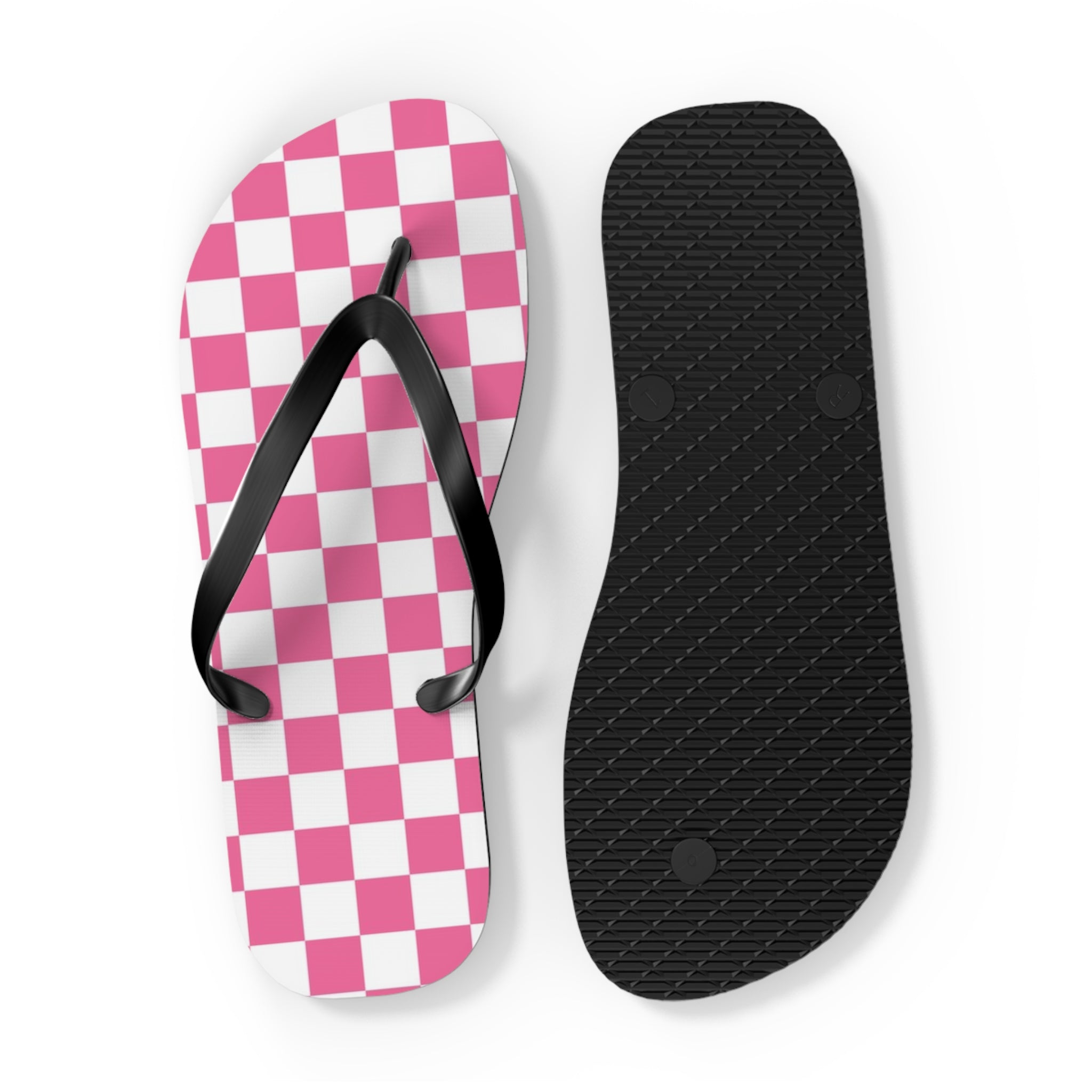 Yuyushiki Pink Check Flip Flops, Artsulli - Art is Long, Life is Short, Shoes, , , , , , , 