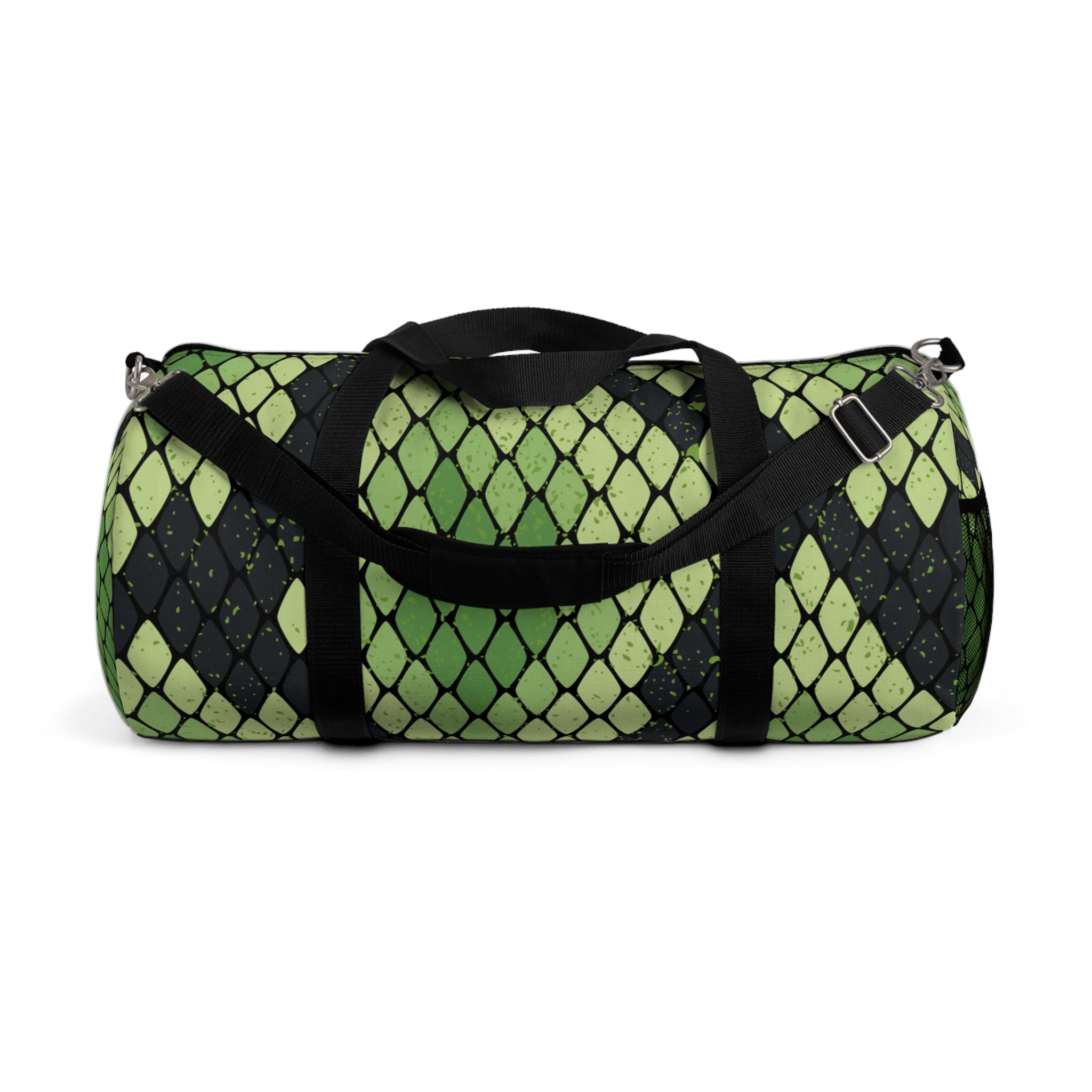 Snake Skin Green and Black Duffel Bag, Artsulli - Art is Long, Life is Short, Bags, Size, Large, , , , , 11170902159300