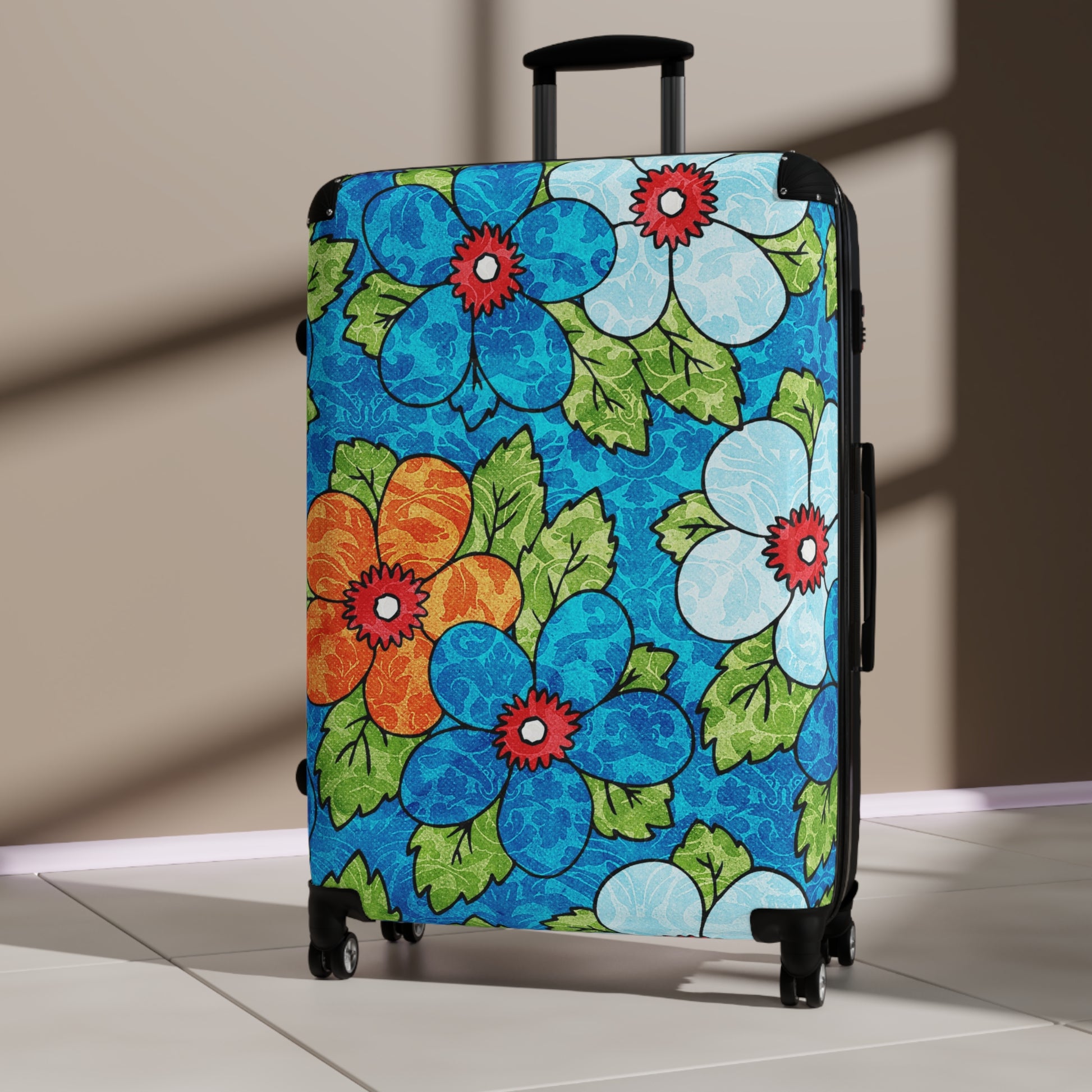 Blue Orange Groovy II Suitcase, Artsulli - Art is Long, Life is Short, Bags, , , , , , , 