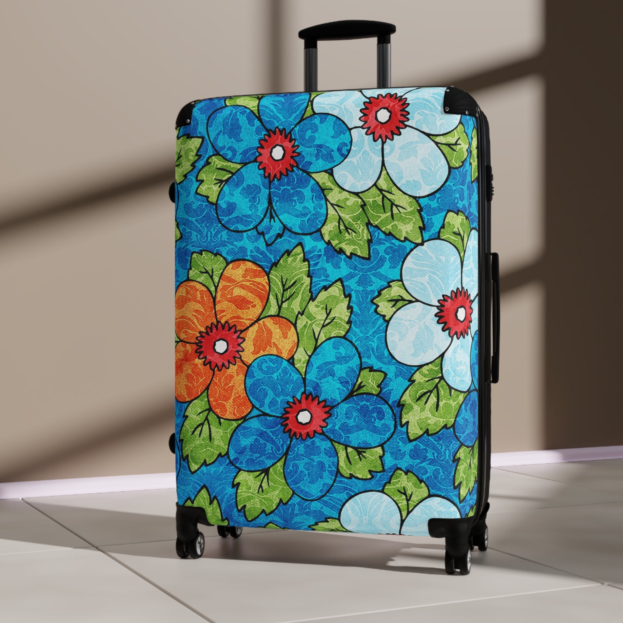 Blue Orange Groovy II Suitcase, Artsulli - Art is Long, Life is Short, Bags, , , , , , , 