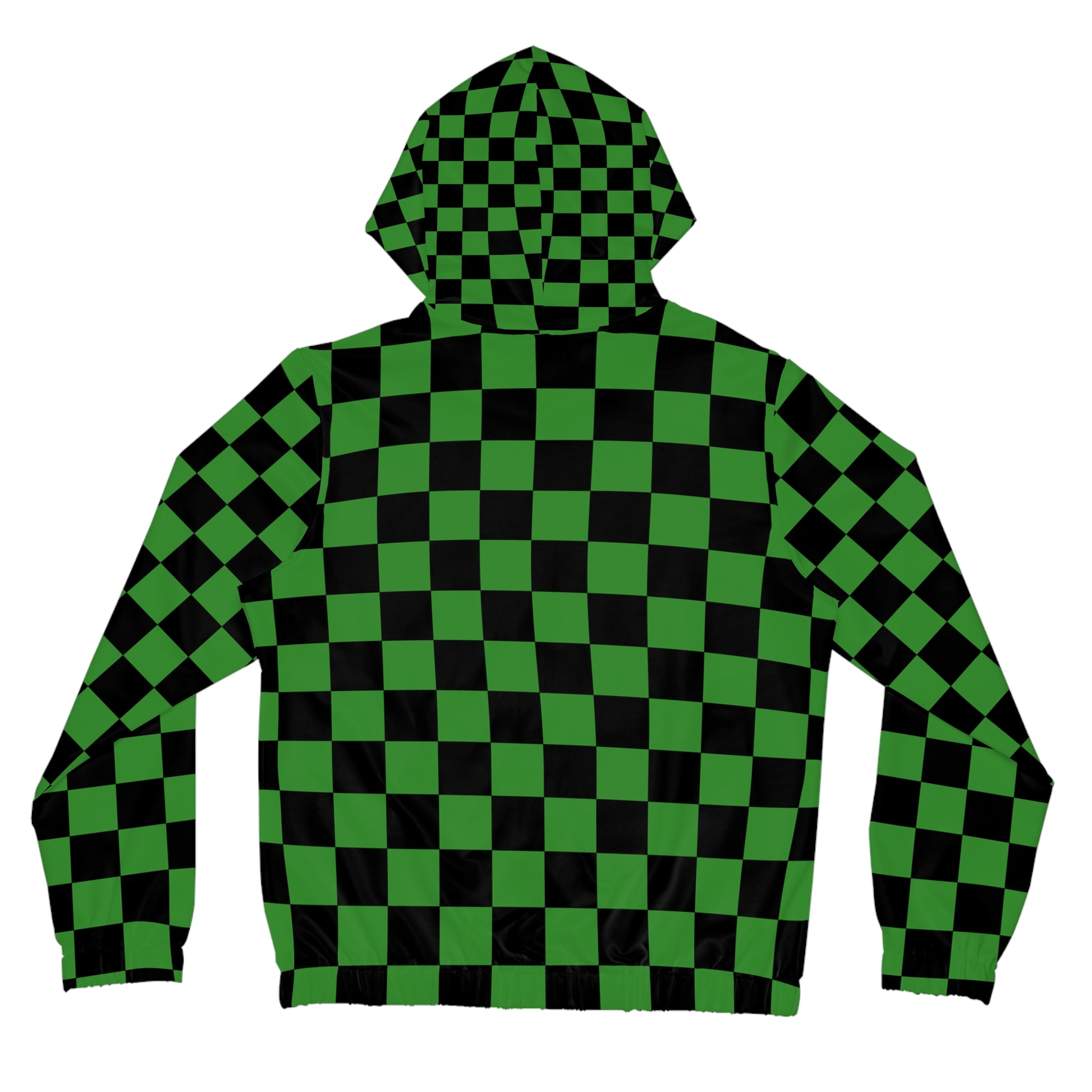 Checkerboard Green and Black Women’s Full-Zip Hoodie (AOP), Artsulli - Art is Long, Life is Short, All Over Prints, , , , , , , 