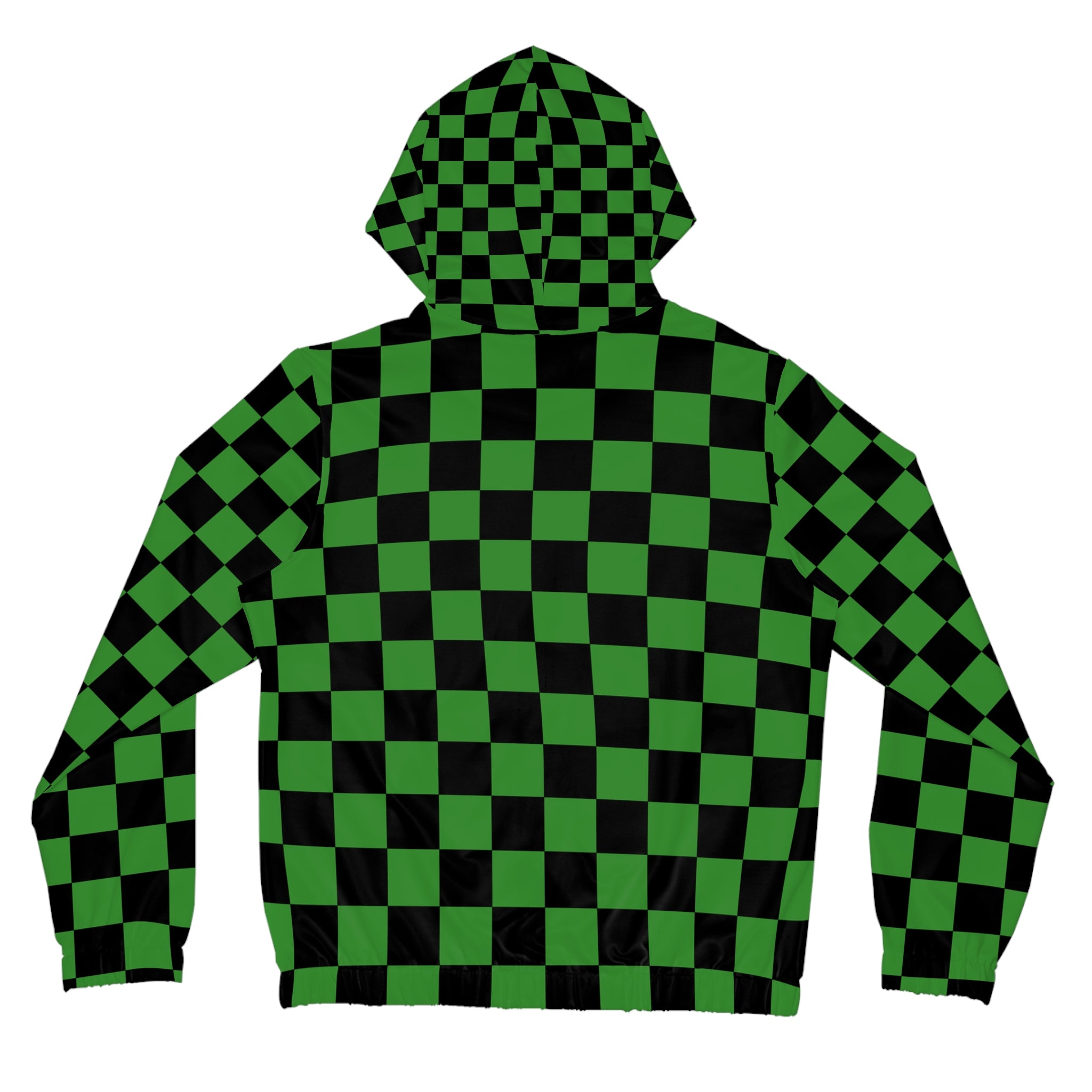 Checkerboard Green and Black Women’s Full-Zip Hoodie (AOP), Artsulli - Art is Long, Life is Short, All Over Prints, , , , , , , 