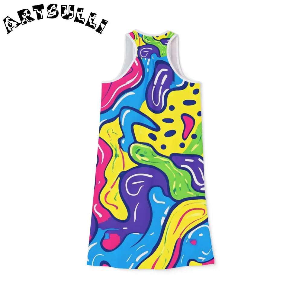 JAKKOUTTHEBXX Colorful Abstract Tank Mini Dress 2025