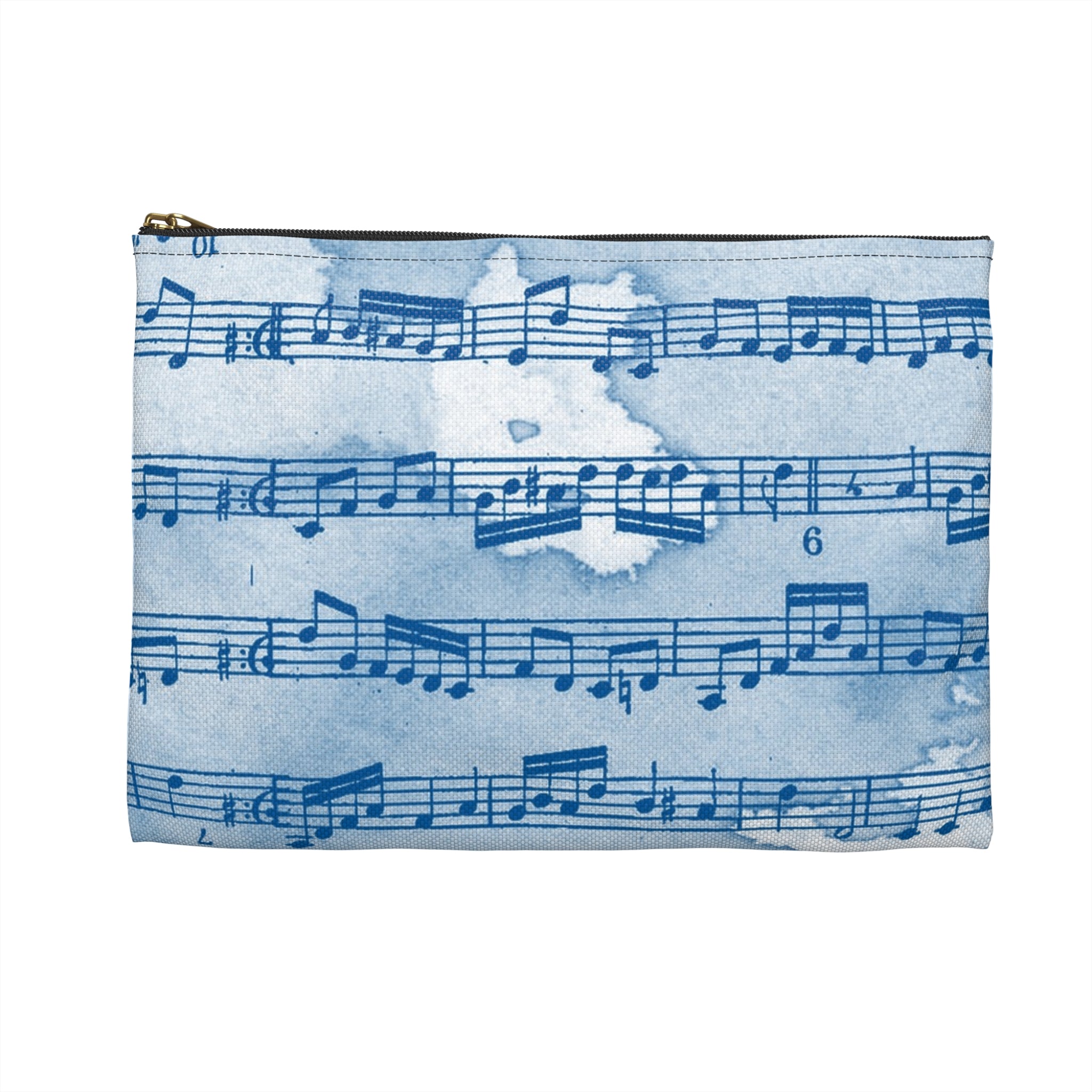 Drip Spill Type Beat Sheet Music Blue Accessory Pouch, Artsulli - Art is Long, Life is Short, Bags, , , , , , , 
