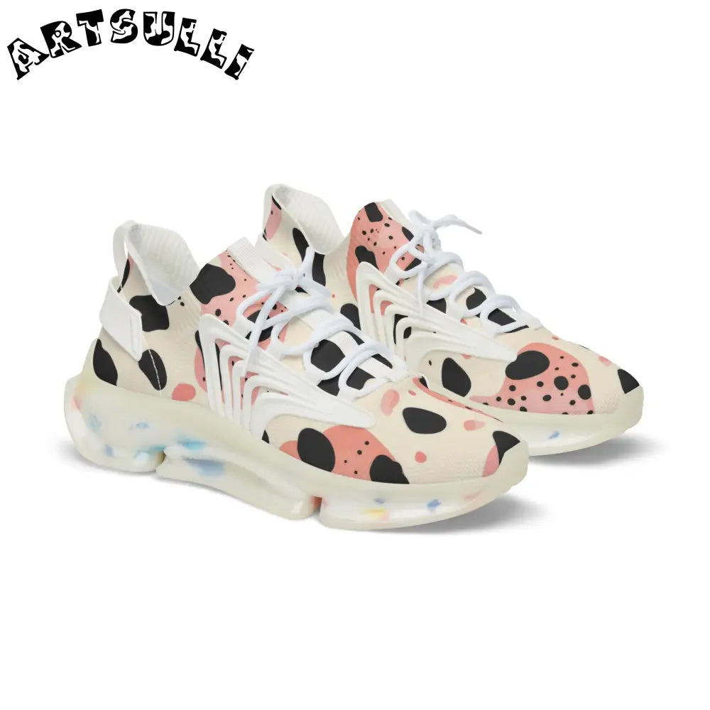 JAKKOUTTHEBXX Pink Black Spotted Mesh Sneakers 2025