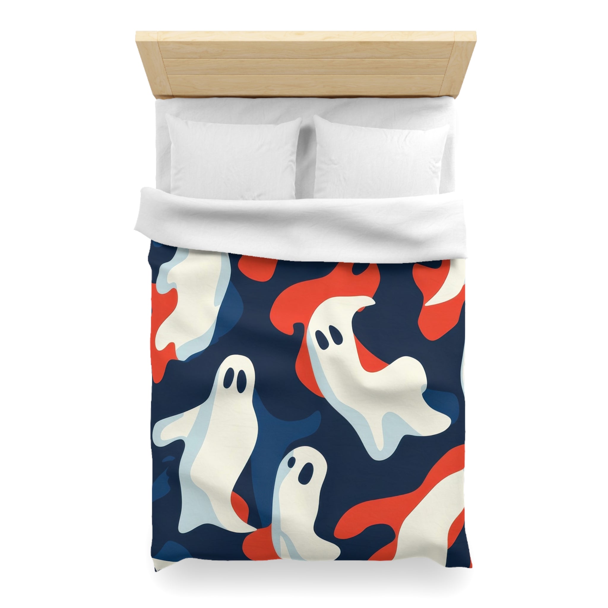 Camo Ghosts Microfiber Duvet Cover, Artsulli - Art is Long, Life is Short, Home Decor, , , , , , , 
