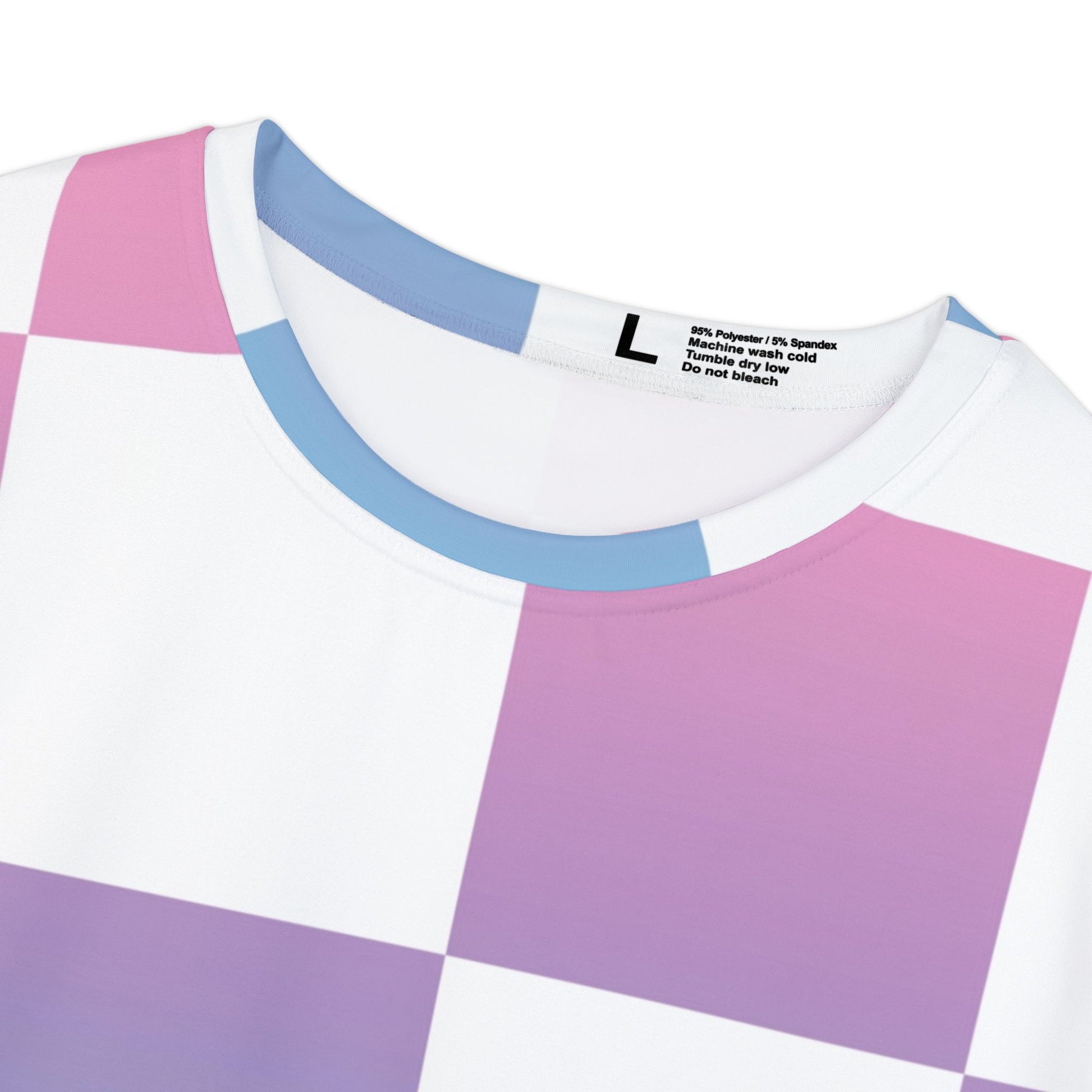 Vaporwave Check Women's Short Sleeve Shirt (AOP), Artsulli - Art is Long, Life is Short, All Over Prints, , , , , , , 