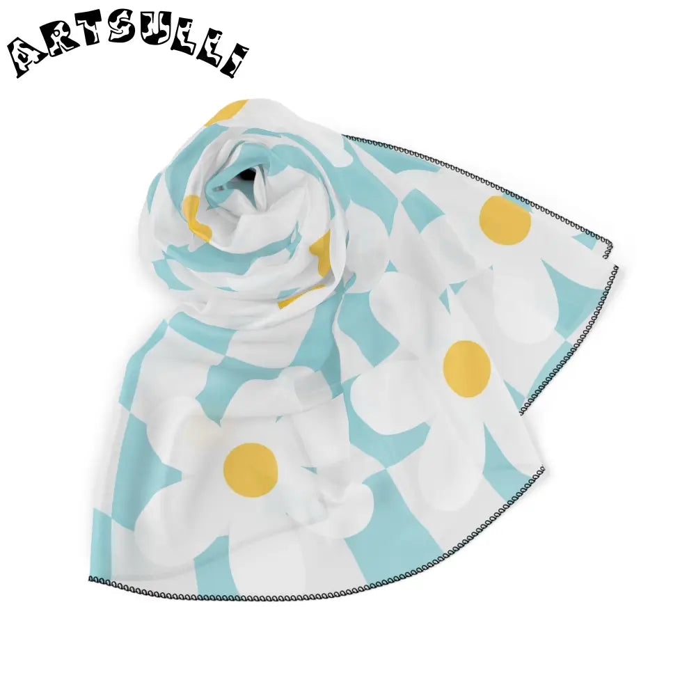 JAKKOUTTHEBXX Trippy Check Garden Poly Scarf JAKKOUTTHEBXX Artsulli