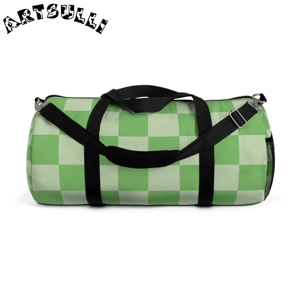 JAKKOUTTHEBXX Checkerboard Green Duffel Bag JAKKOUTTHEBXX Artsulli