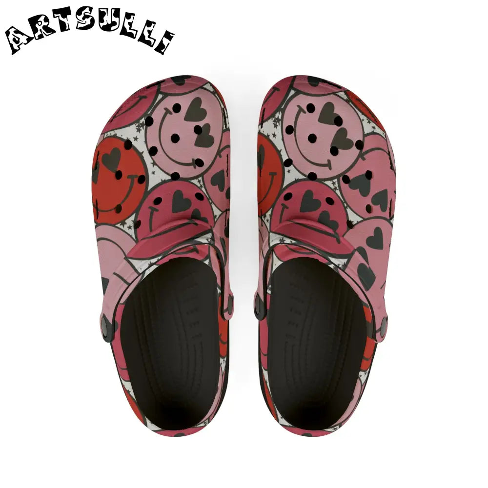 JAKKOUTTHEBXX Smiley Face x Heart Eyes Pink and Red EVA Foam Rubber