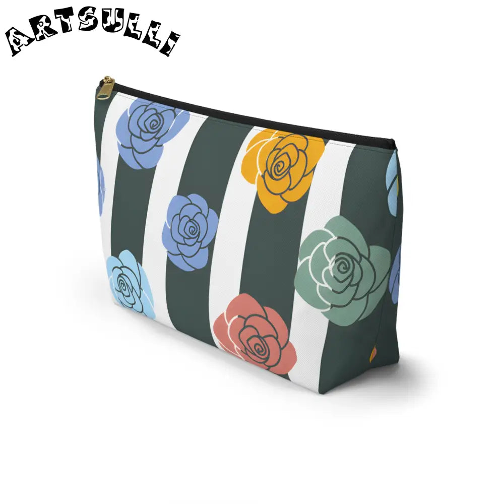 JAKKOUTTHEBXX Stripes x Roses II Black and White Accessory Pouch w