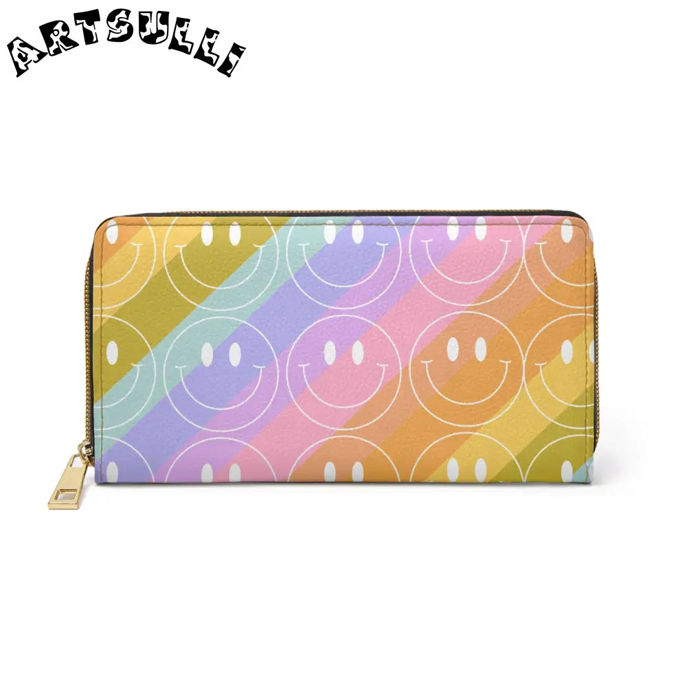 JAKKOUTTHEBXX Smiley Face x Rainbow Stripes Multi-Color Zipper