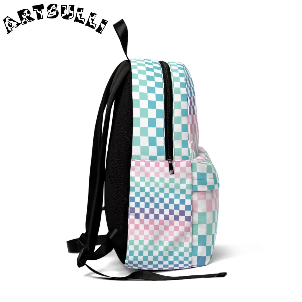 JAKKOUTTHEBXX Vaporwave Rainbow Checkerboard Multi-Color Unisex