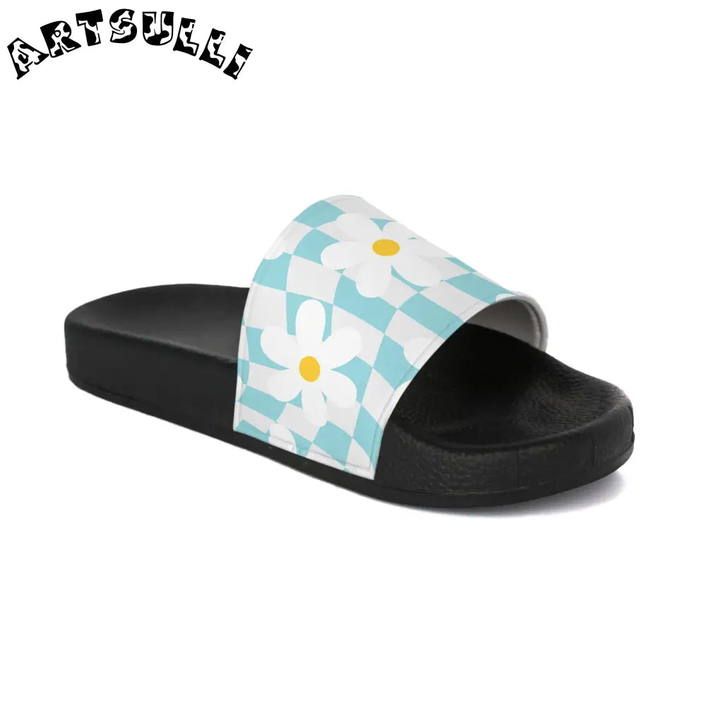 JAKKOUTTHEBXX Trippy Check Garden Women’s Slide Sandals