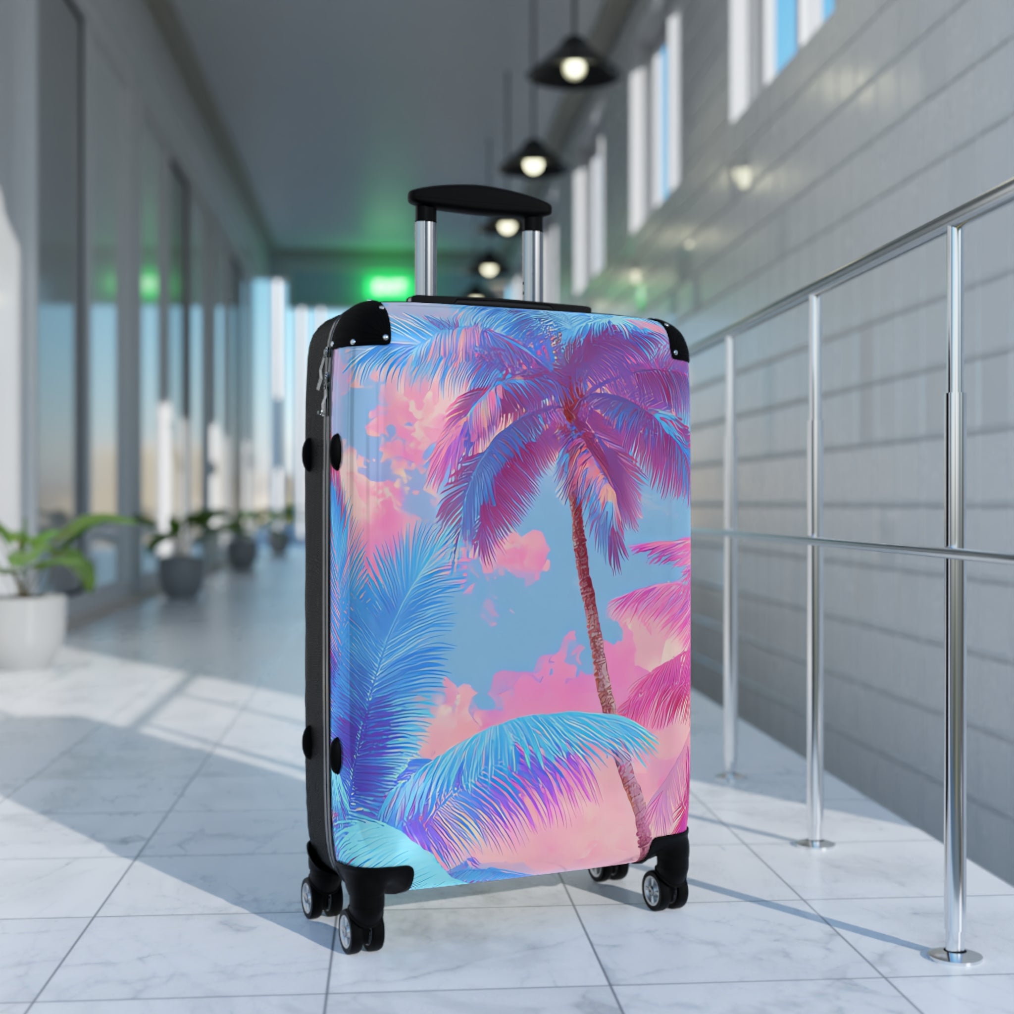 Ethereal Pastel Palms Suitcase, Artsulli - Art is Long, Life is Short, Bags, , , , , , , 