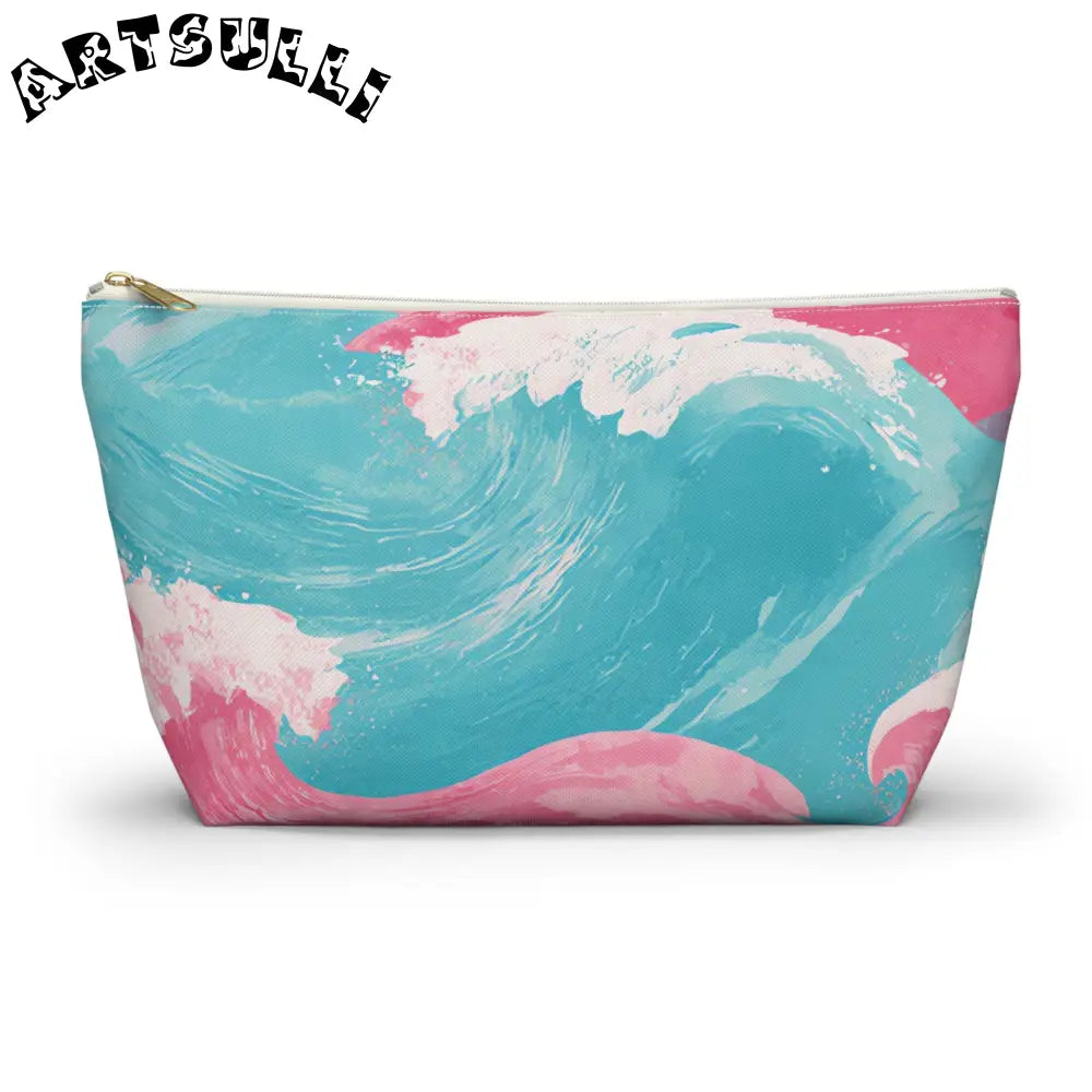 JAKKOUTTHEBXX The Great Pastelwave Pink and Blue Accessory Pouch w