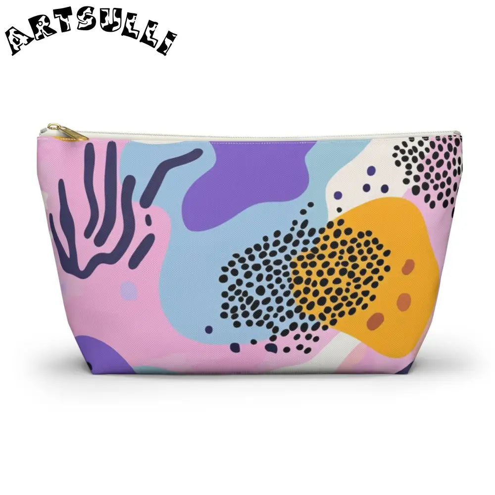 JAKKOUTTHEBXX Colorful Abstract Dots and Shapes II Accessory Pouch w
