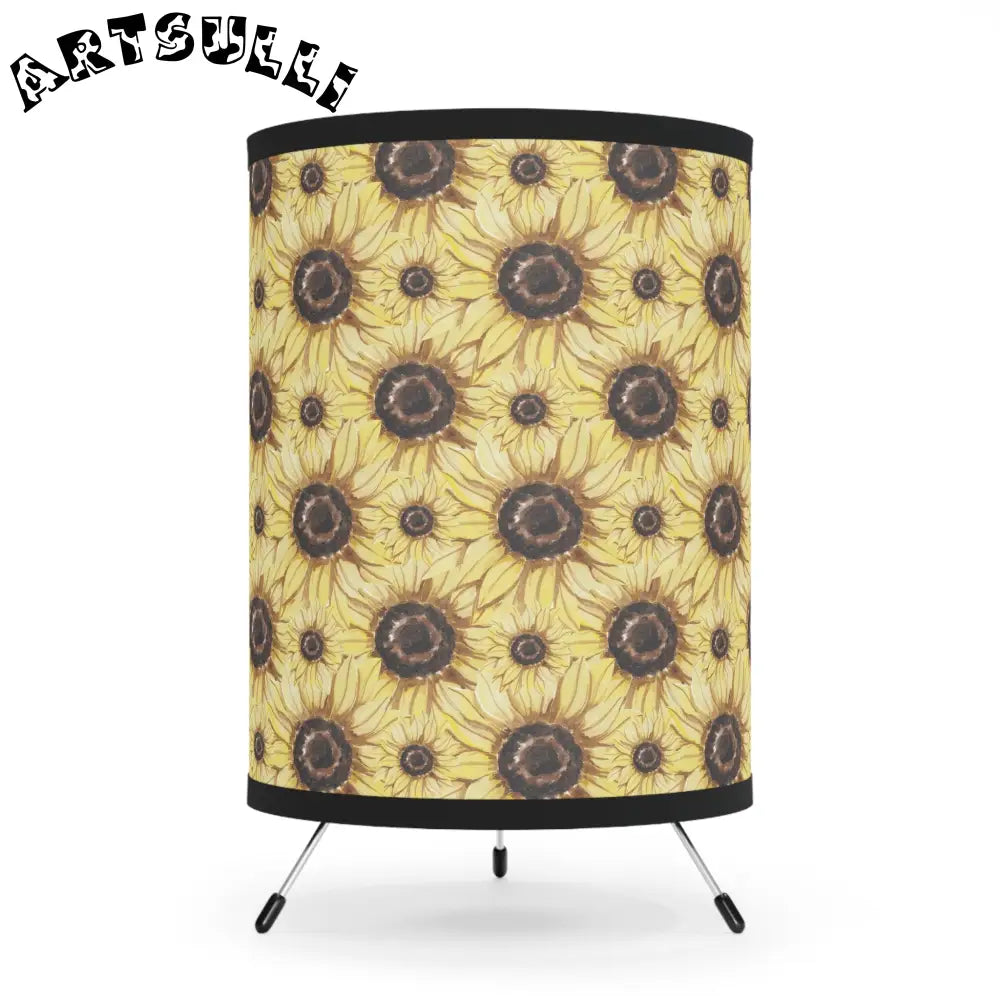 JAKKOUTTHEBXX Retro Anime Sunflower Tripod Lamp with High-Res