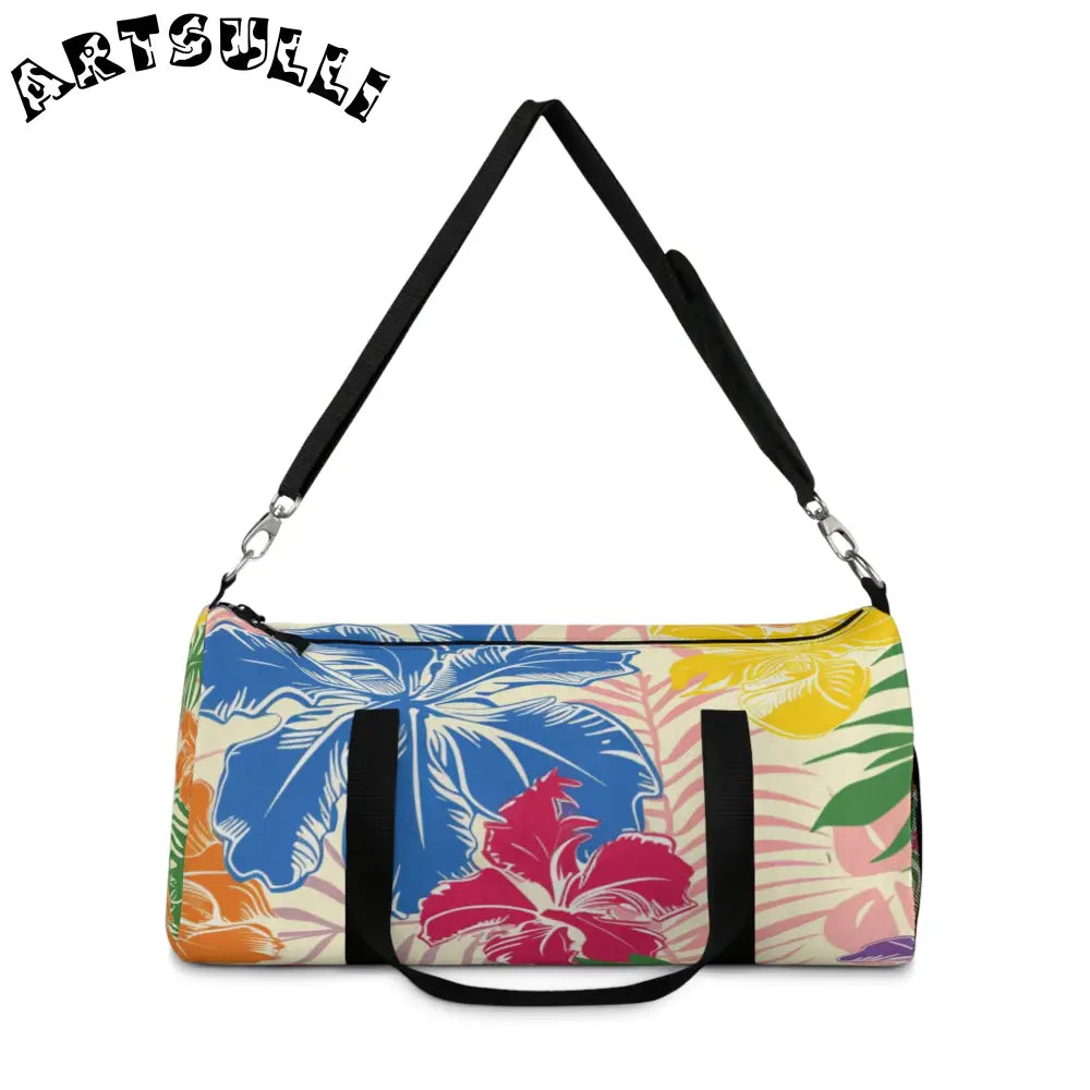JAKKOUTTHEBXX Tropical Floral Print Duffel Bag 2025