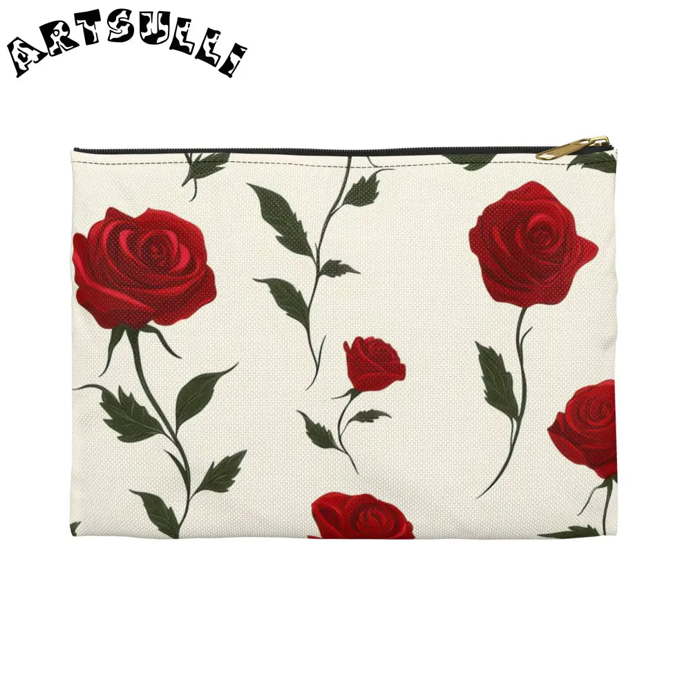 JAKKOUTTHEBXX Red Roses Accessory Pouch JAKKOUTTHEBXX Artsulli - Art