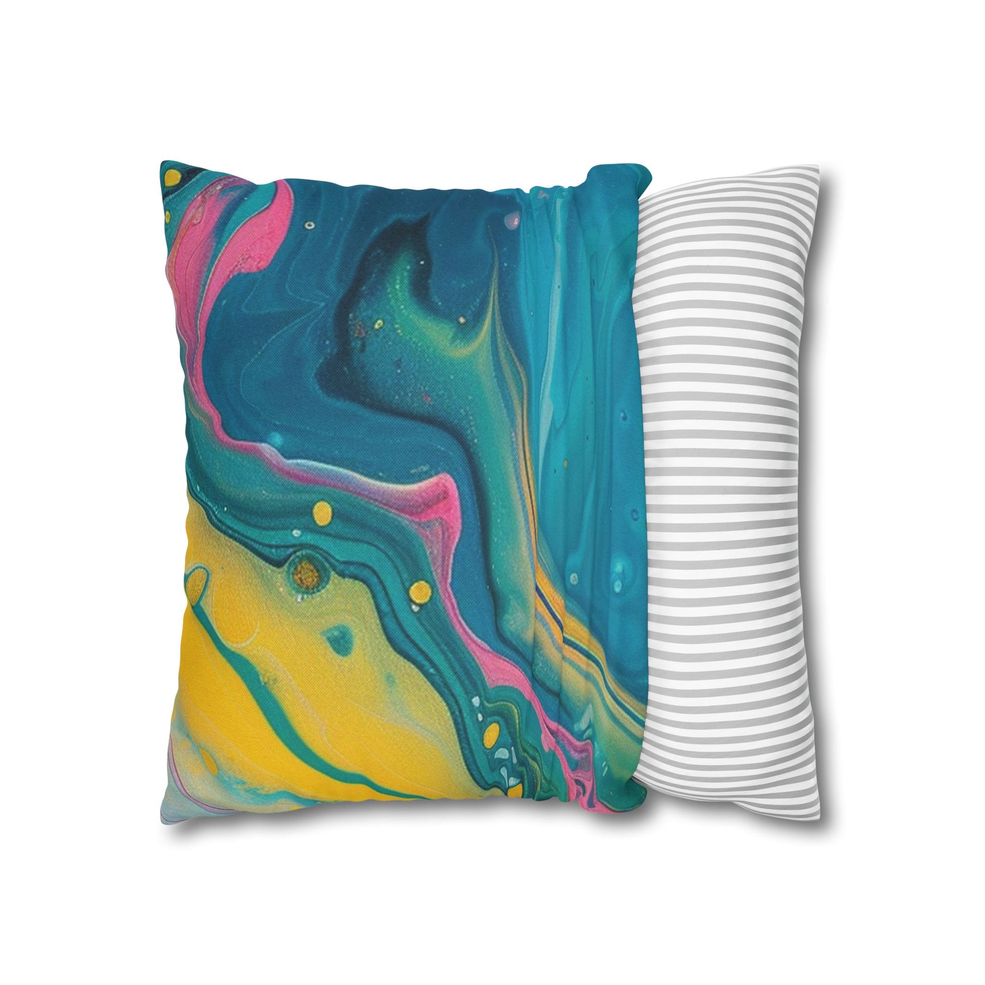 Spun Polyester Square Pillowcase, Artsulli - Art is Long, Life is Short, Home Decor, , , , , , , 