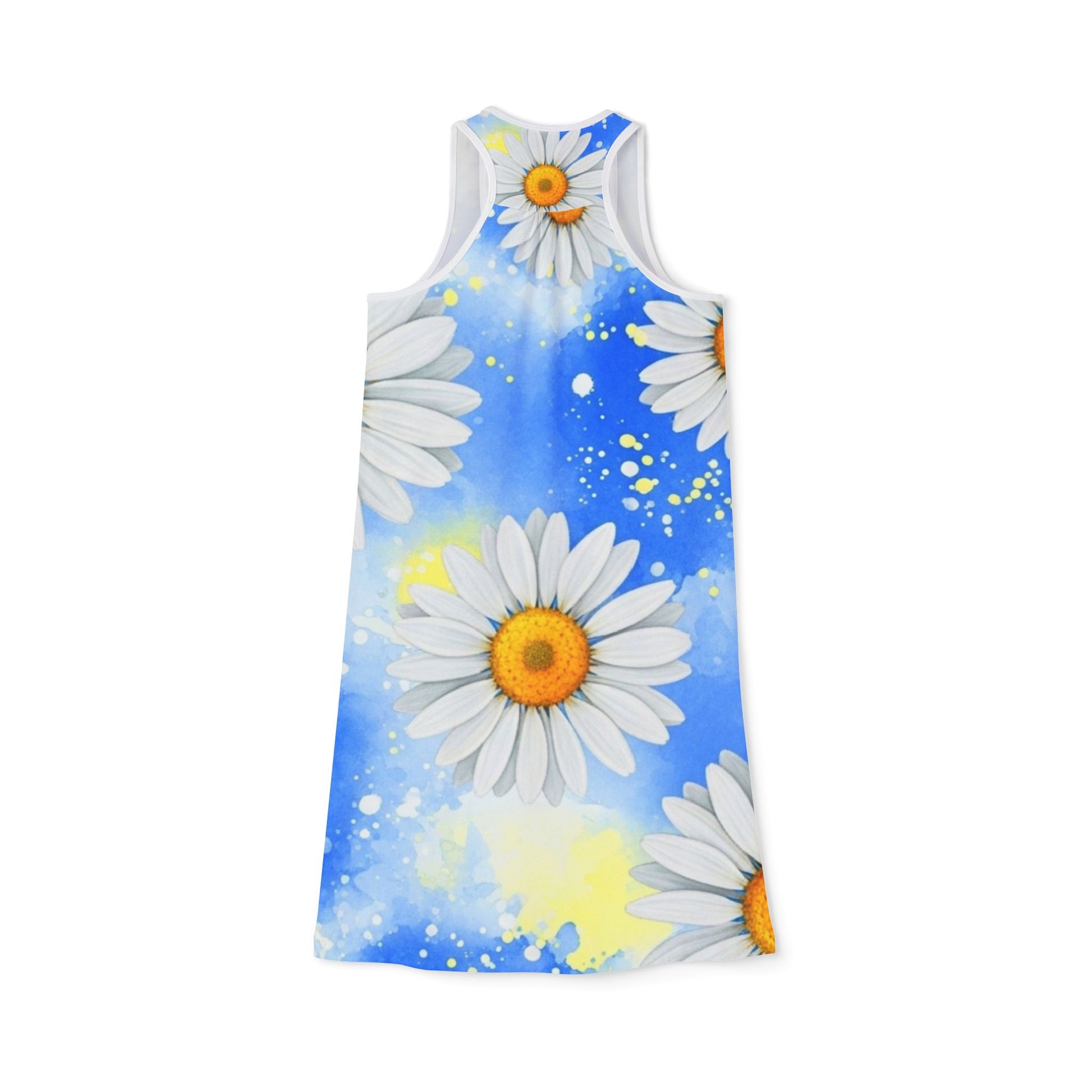 Daisies Women's Racerback Dress (AOP), Artsulli - Art is Long, Life is Short, Tank Top, , , , , , , 