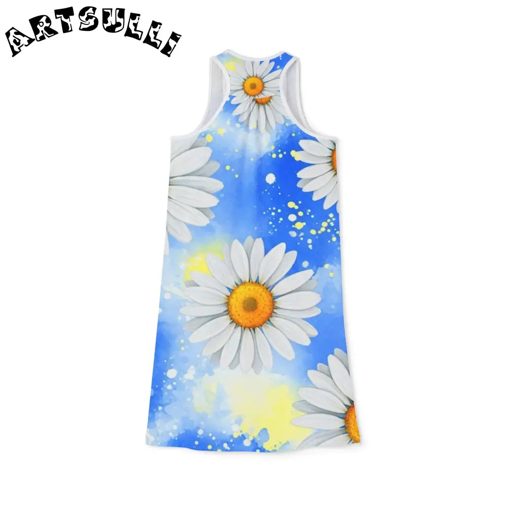 JAKKOUTTHEBXX Daisies Women’s Racerback Dress (AOP) JAKKOUTTHEBXX