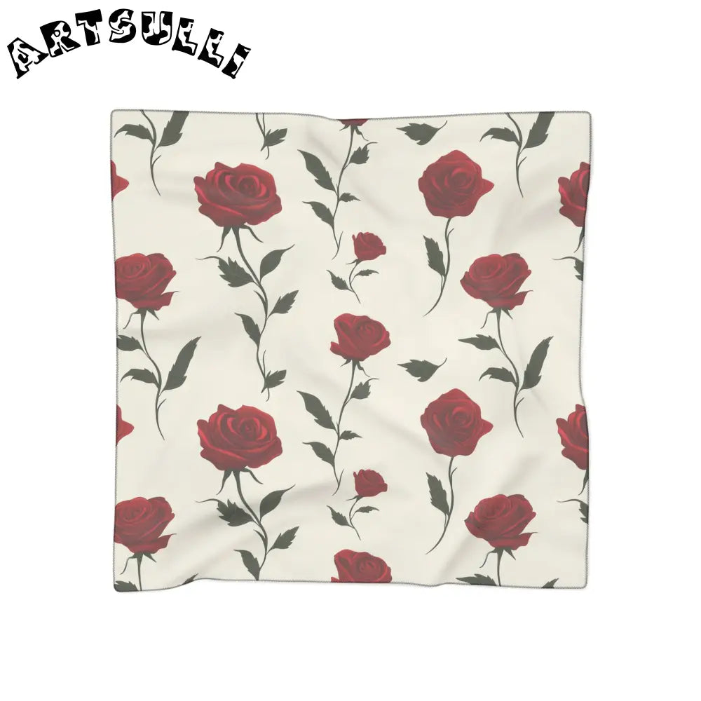 JAKKOUTTHEBXX Red Roses Poly Scarf JAKKOUTTHEBXX Artsulli - Art