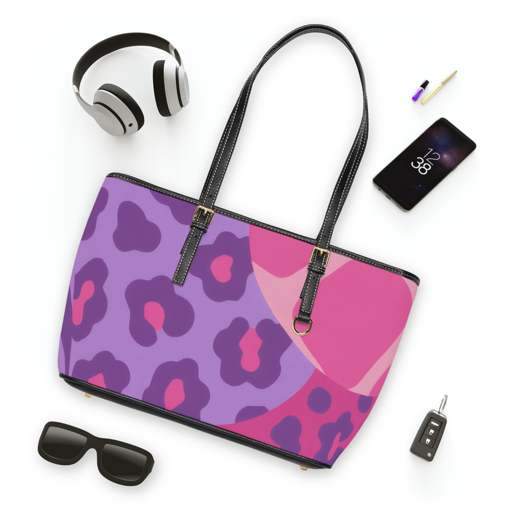 PU Leather Shoulder Bag, Artsulli - Art is Long, Life is Short, Bags, , , , , , , 