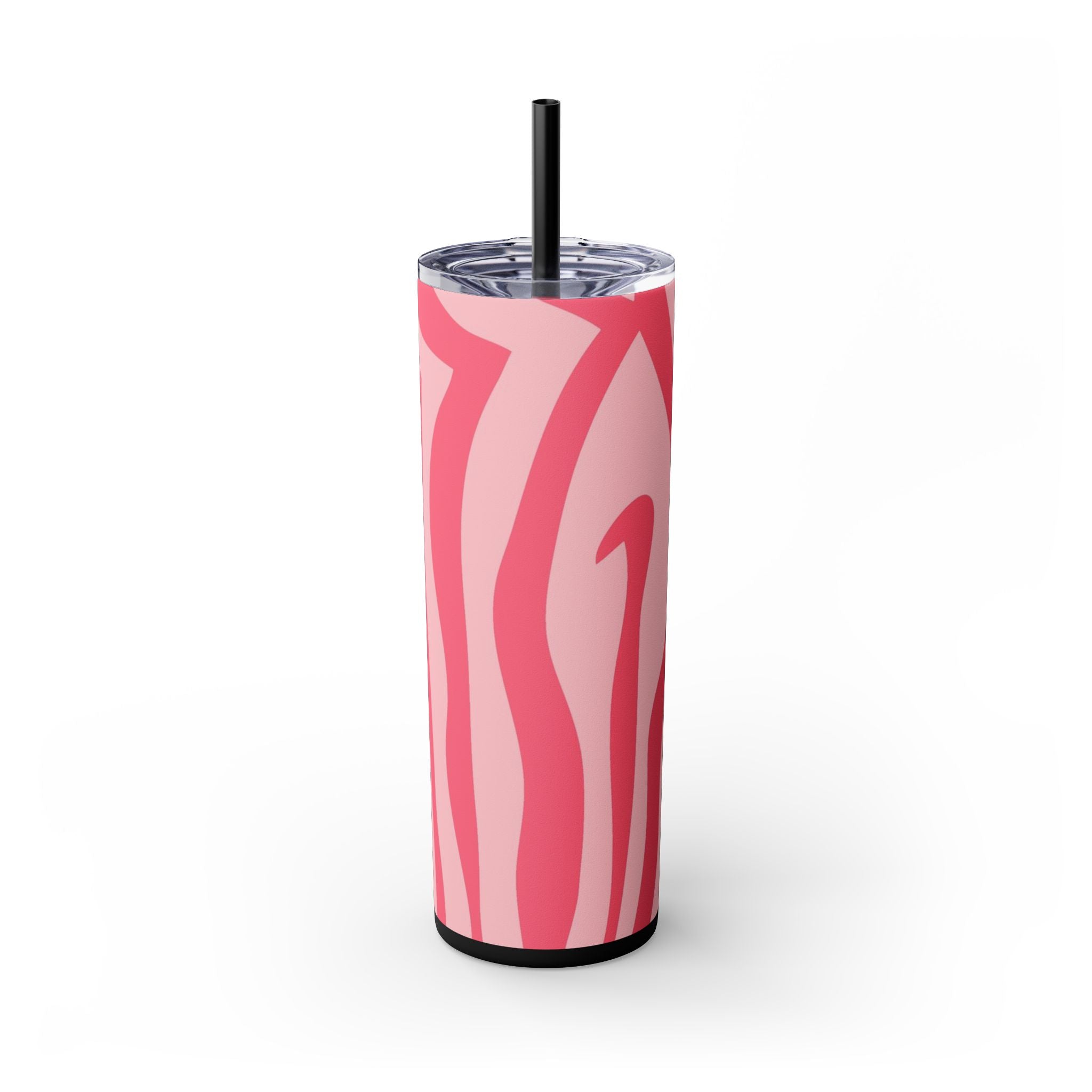 Nagels Pink Zebra Skinny Tumbler with Straw, 20oz, Artsulli - Art is Long, Life is Short, Mug, Finish, Matte, Color, Black, Size, 20oz, 84034272749947