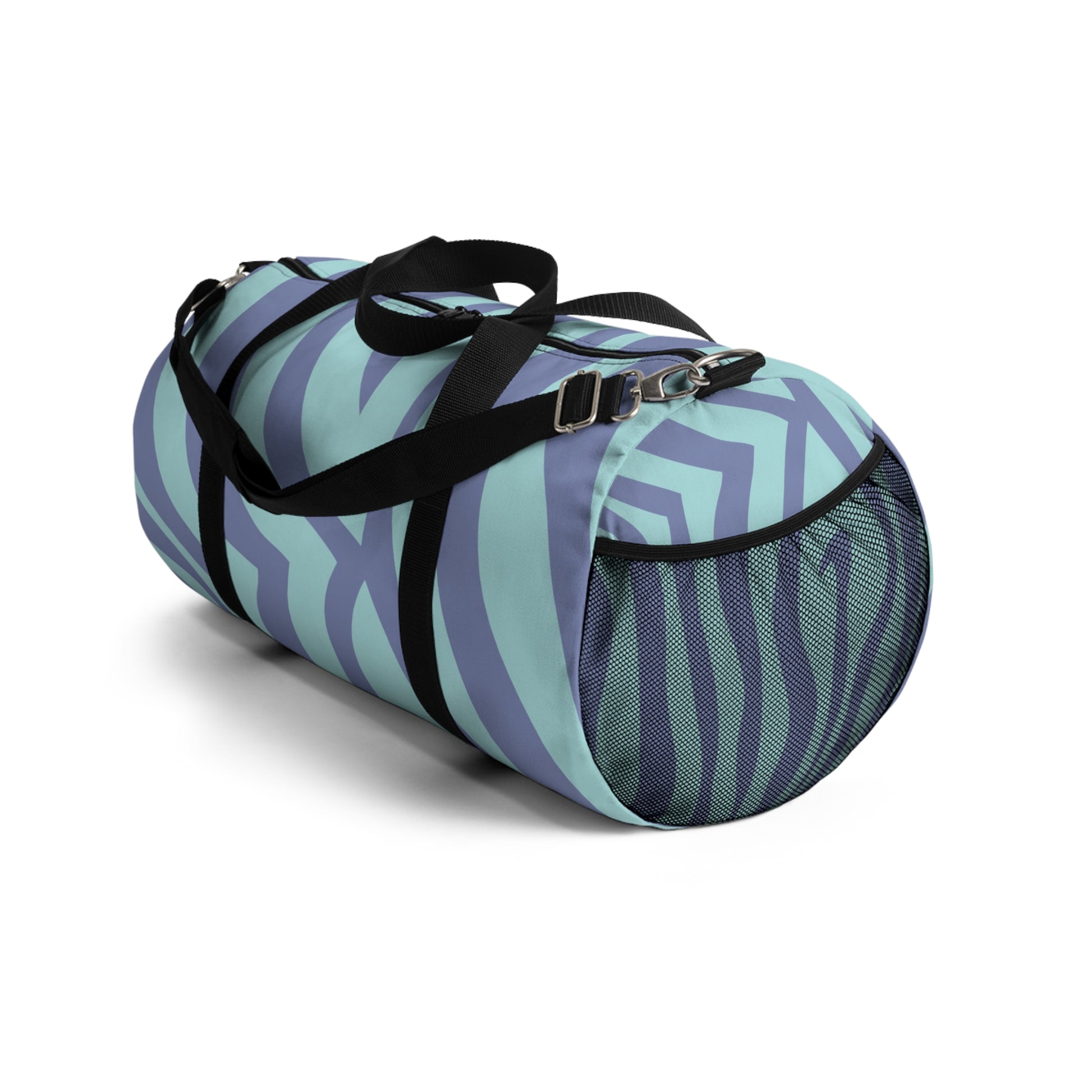 Melting Zebra Stripes Purple and Blue Duffel Bag, Artsulli - Art is Long, Life is Short, Bags, , , , , , , 