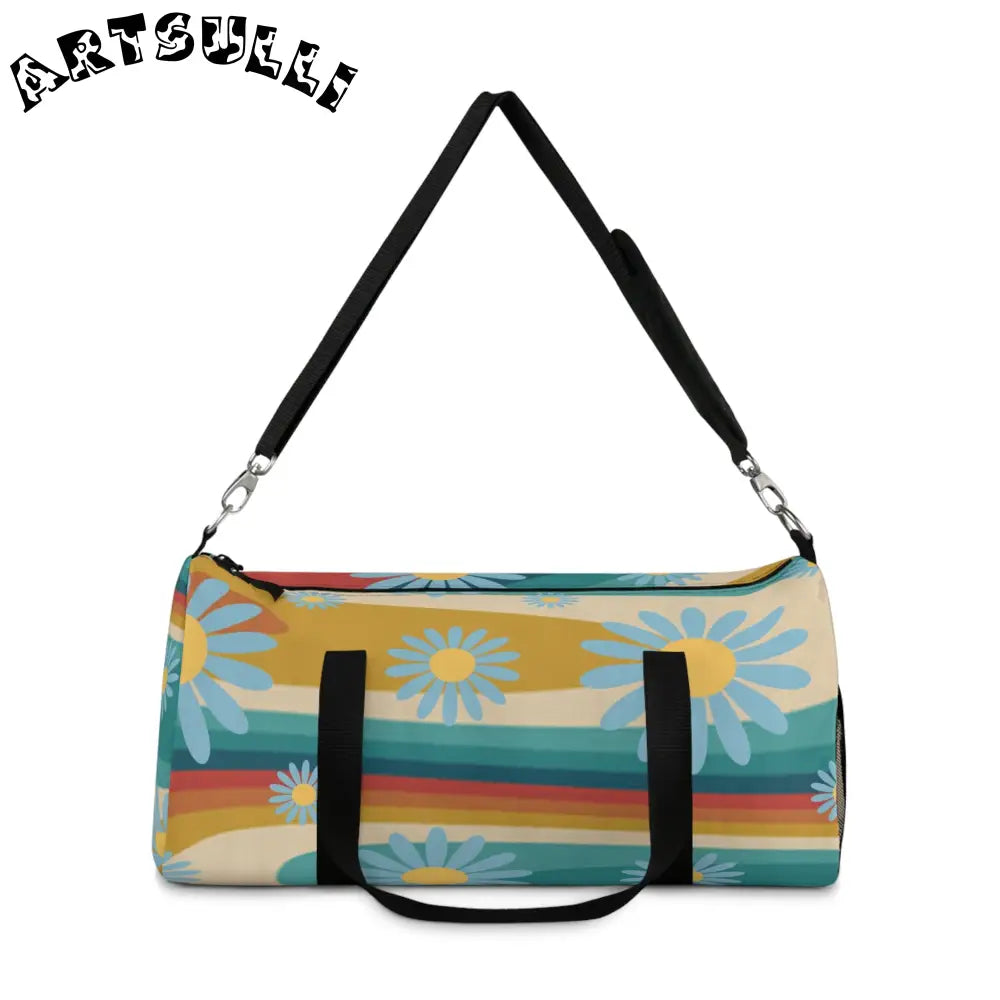 JAKKOUTTHEBXX Psychedelic Floral Hills II Multi-Color Duffel Bag