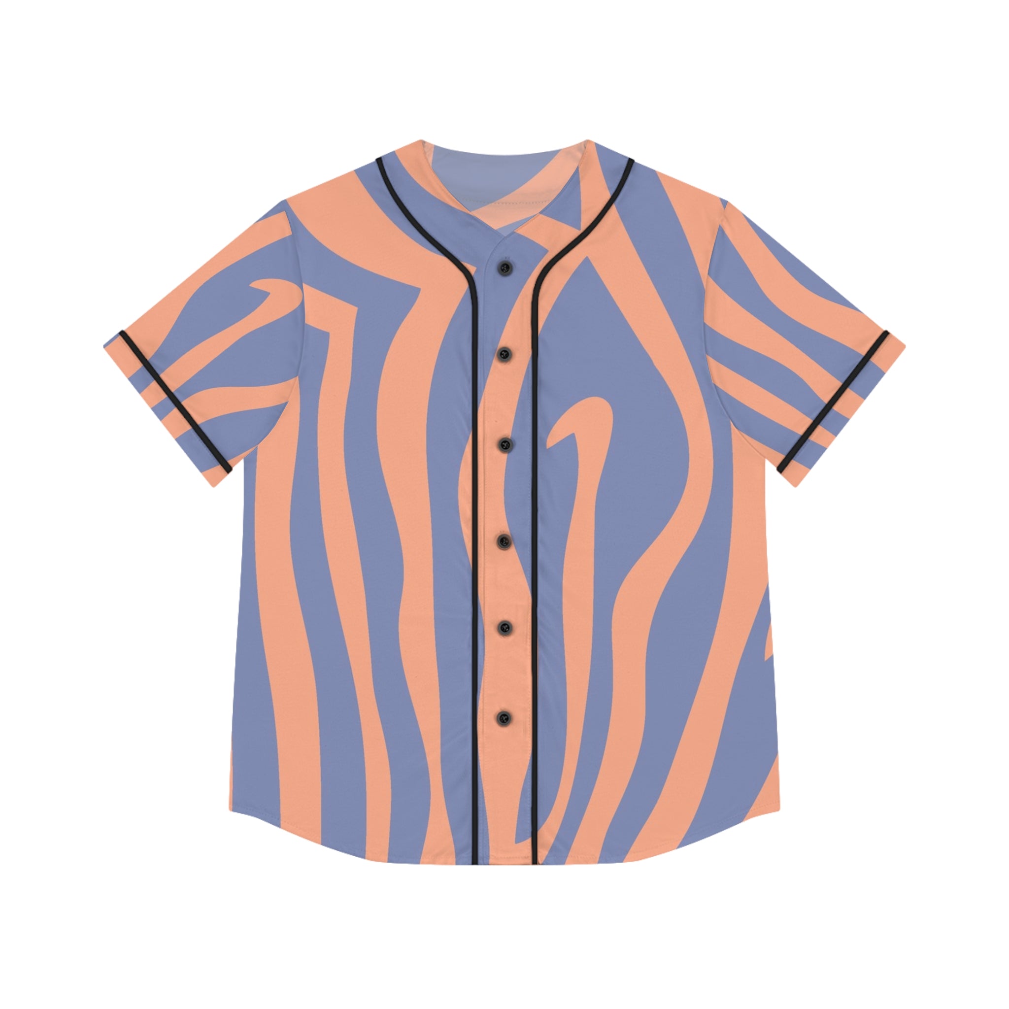 Melting Zebra Stripes Women's Baseball Jersey (AOP), Artsulli - Art is Long, Life is Short, All Over Prints, Size, XS, Color, Black, , , 73685981315628