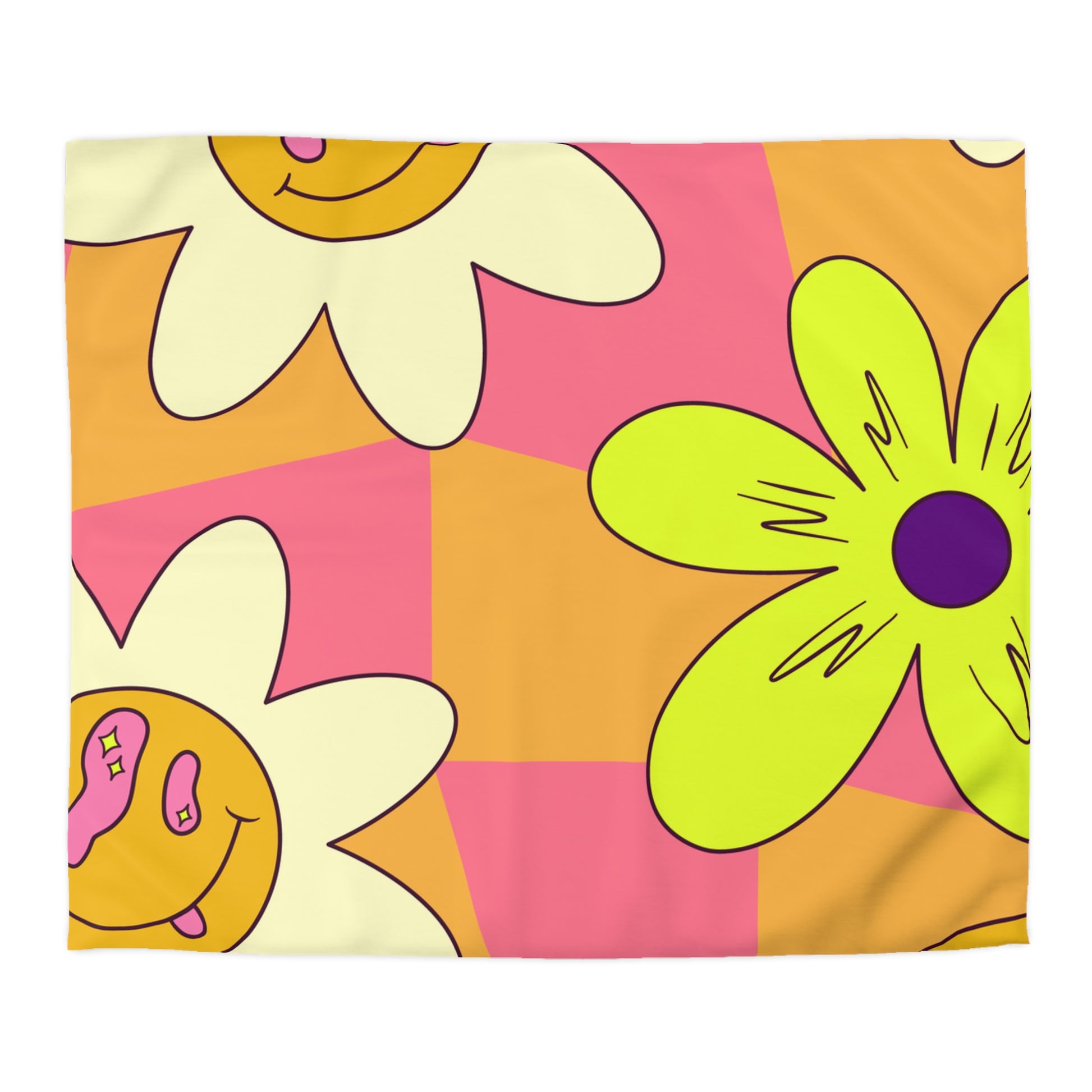 Trippy Sour Face Rave Microfiber Duvet Cover, Artsulli - Art is Long, Life is Short, Home Decor, Size, King, Color, White, , , 13914999003276