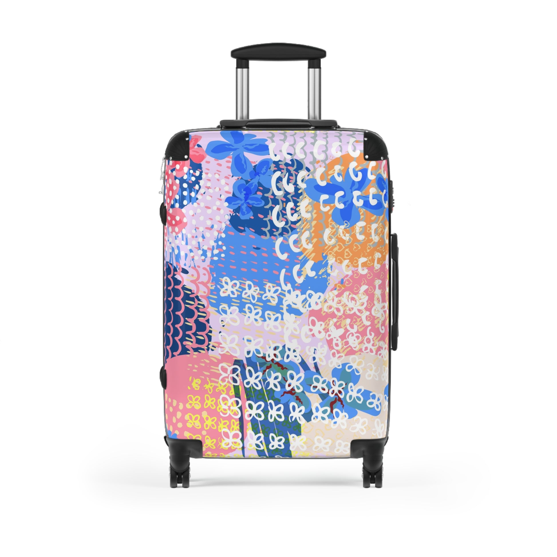 Flowers x Doodles x Hearts II Multi-Color Suitcase, Artsulli - Art is Long, Life is Short, Bags, Size, Medium, Color, Black, , , 19164226173070628098