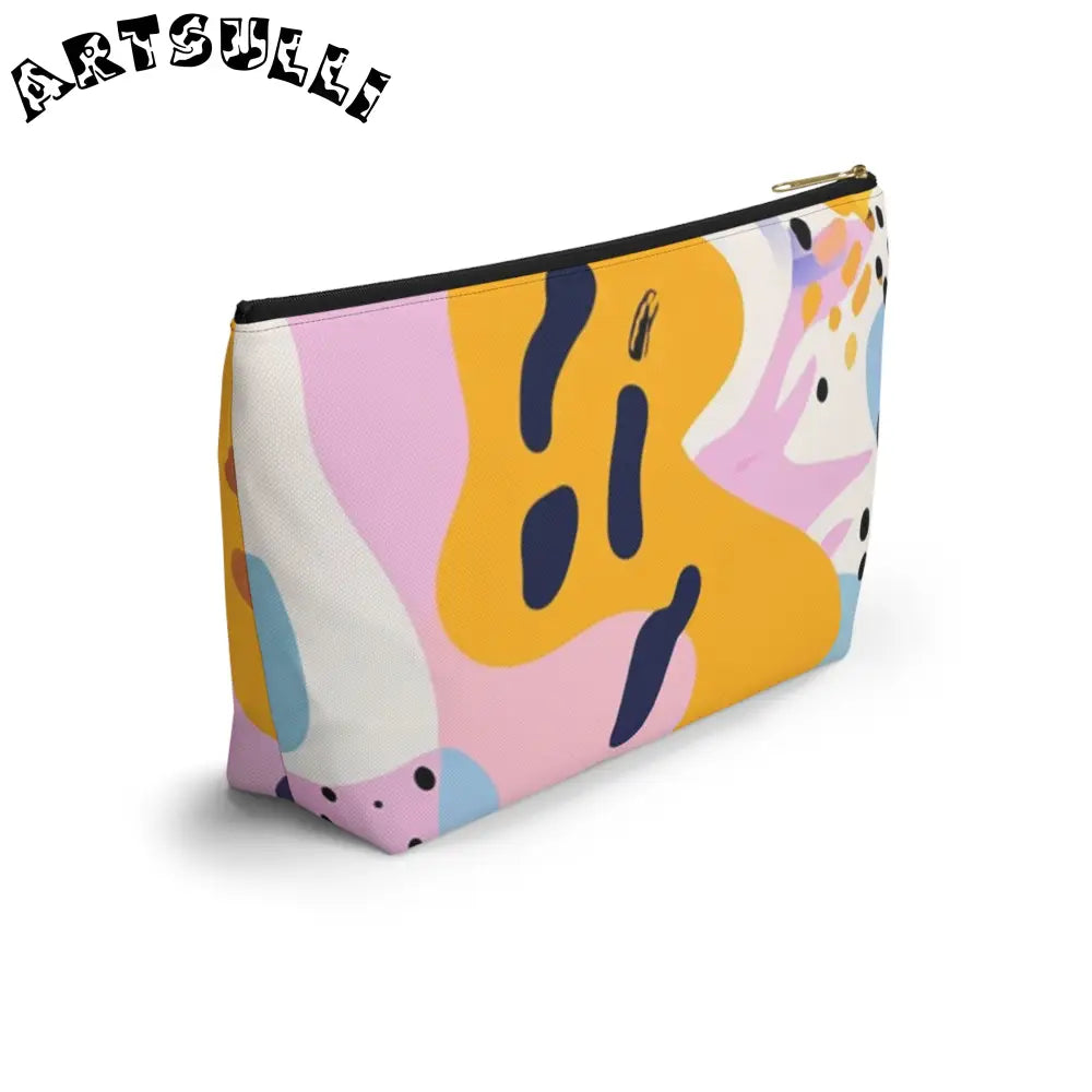 JAKKOUTTHEBXX Colorful Abstract Dots and Shapes Accessory Pouch w