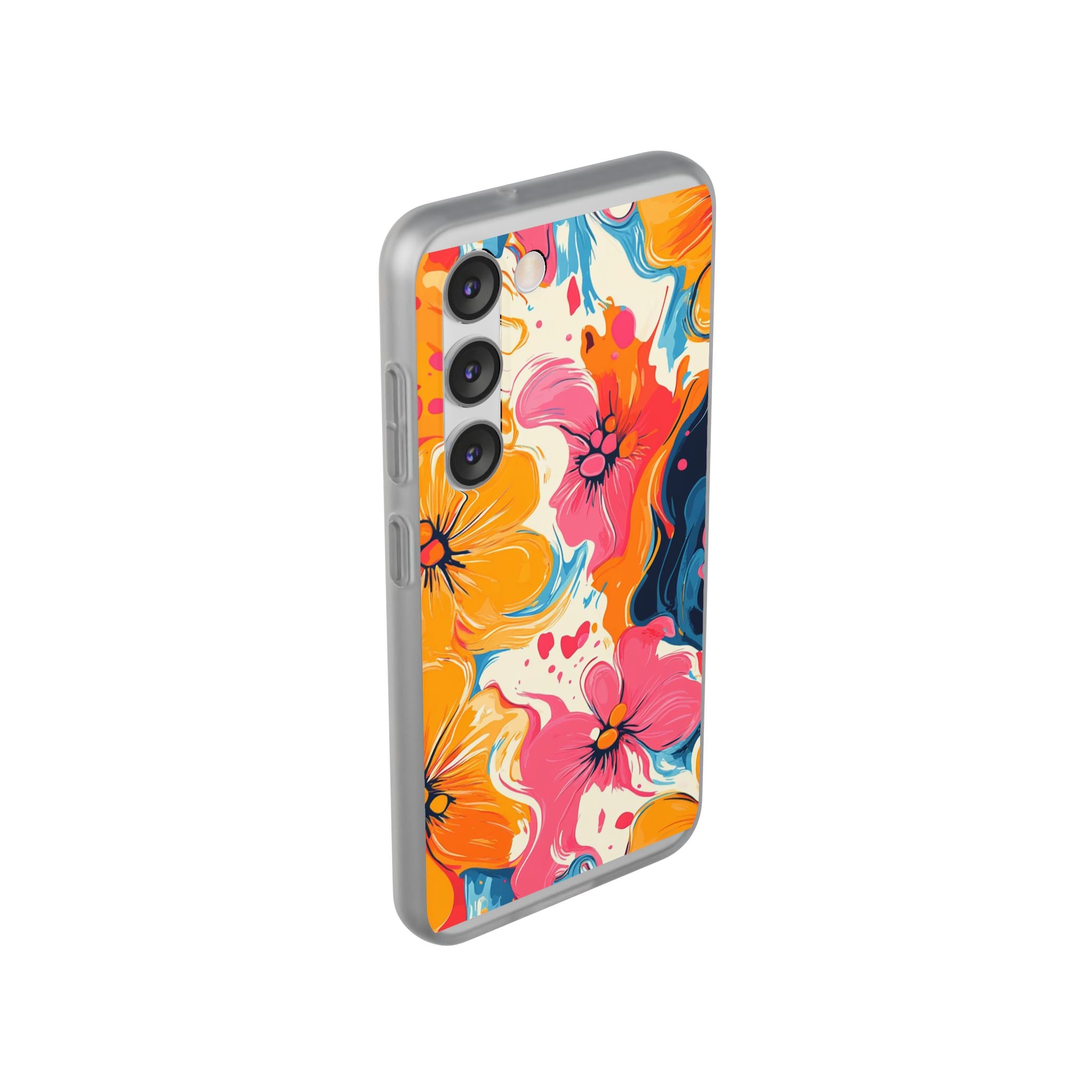 Vibrant Abstract Floral Flexi Case, Artsulli - Art is Long, Life is Short, Phone Case, , , , , , , 