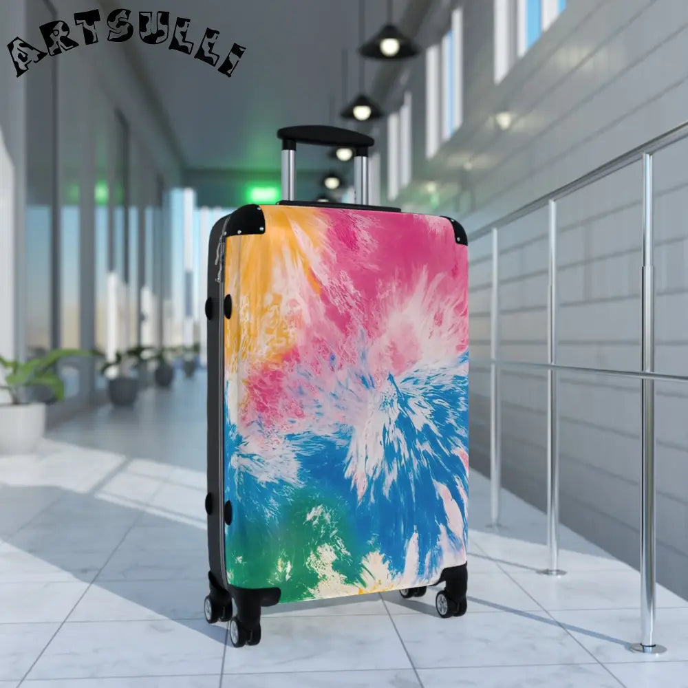 JAKKOUTTHEBXX Tie Dye Canvas Surface Spinner Suitcase 2025
