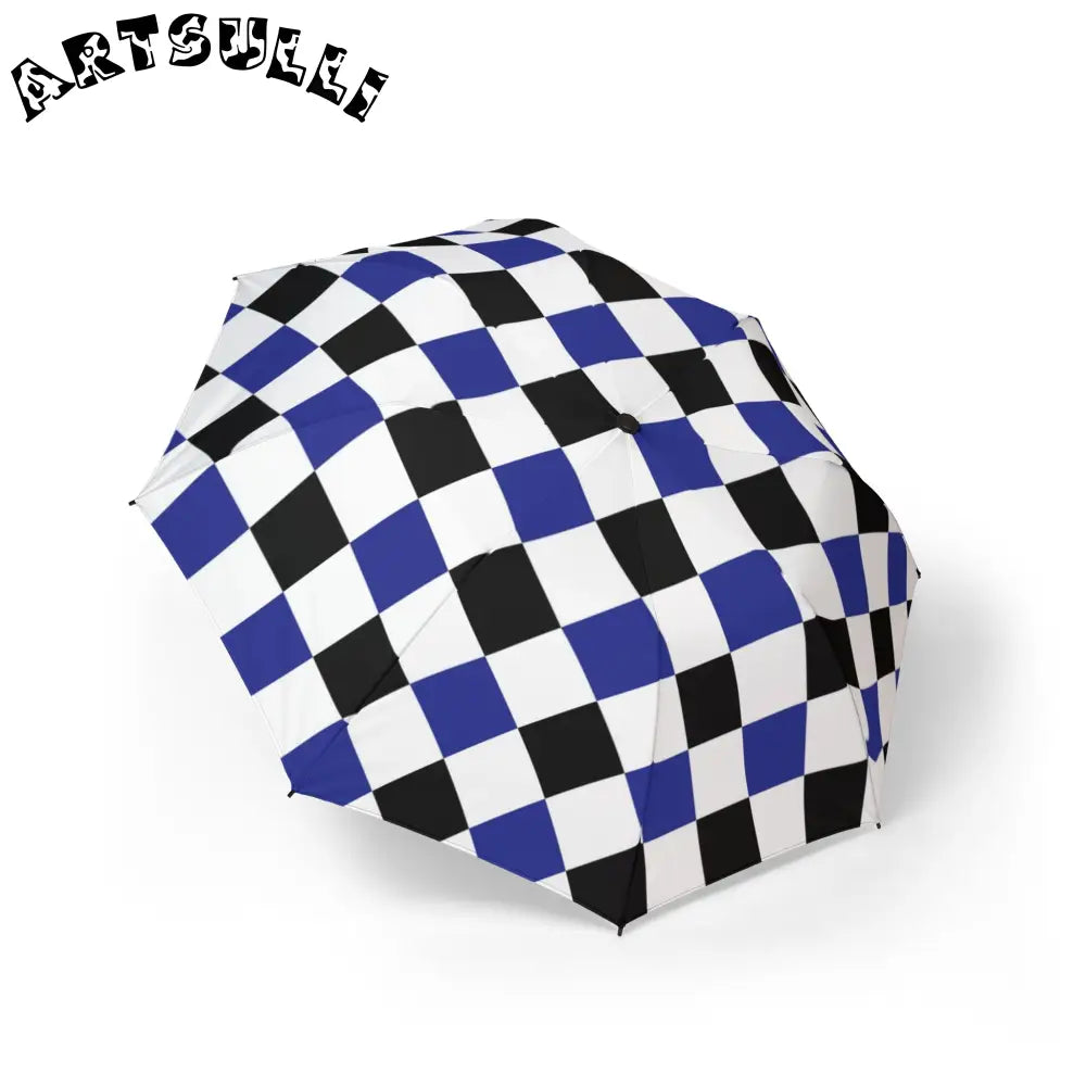 JAKKOUTTHEBXX Checkerboard Blue White and Black Semi-Automatic