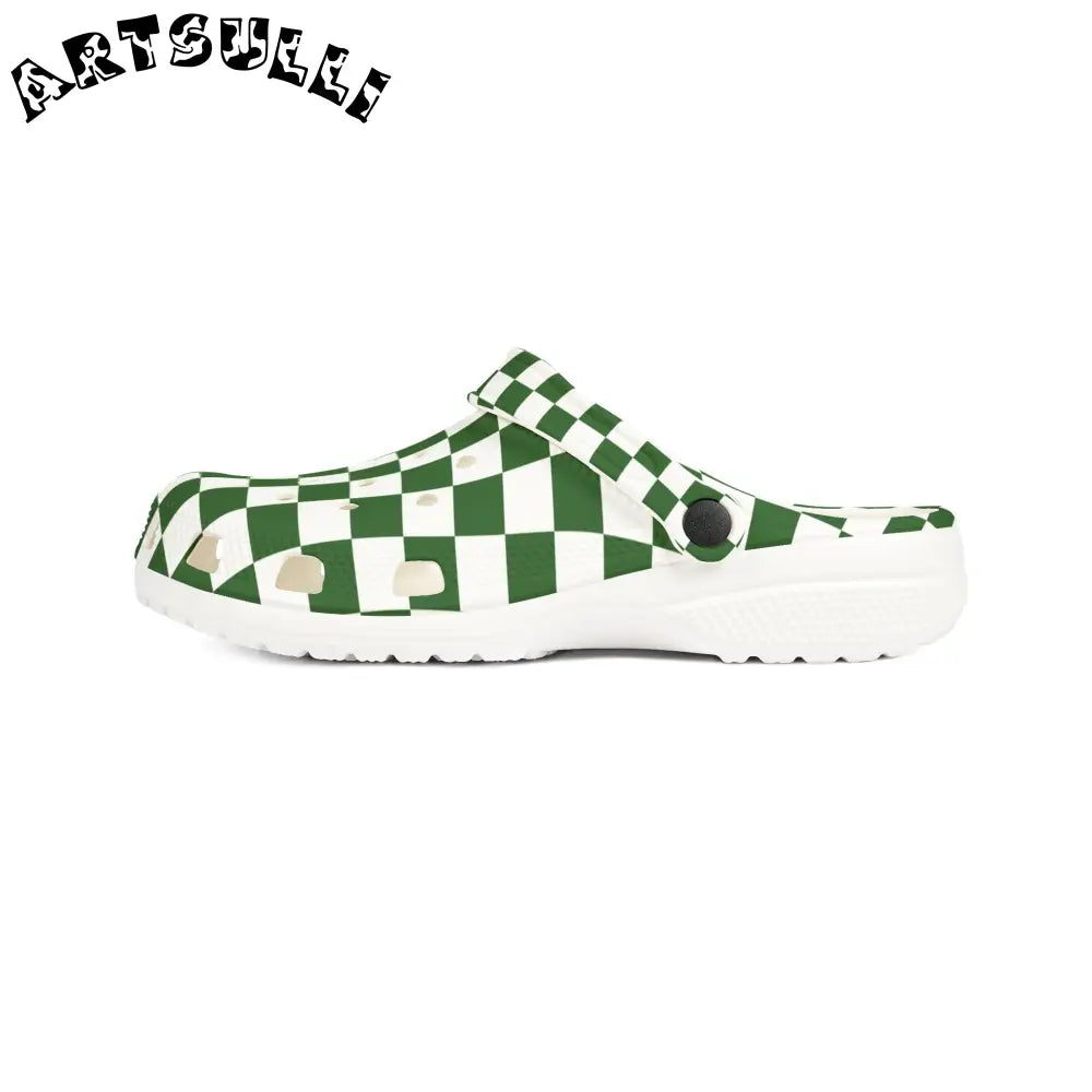 JAKKOUTTHEBXX Checkerboard White and Dark Green EVA Foam Rubber