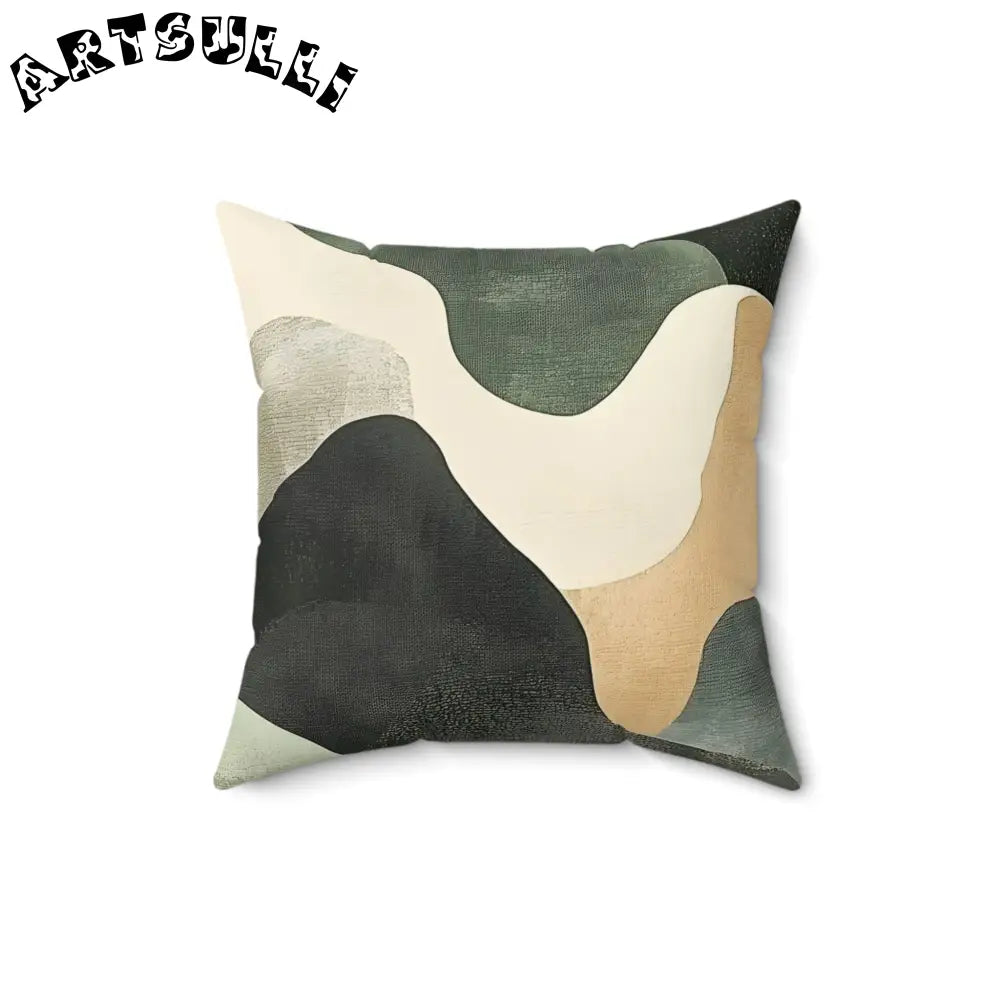 JAKKOUTTHEBXX Abstract Earth Tone Camouflage Pillow JAKKOUTTHEBXX