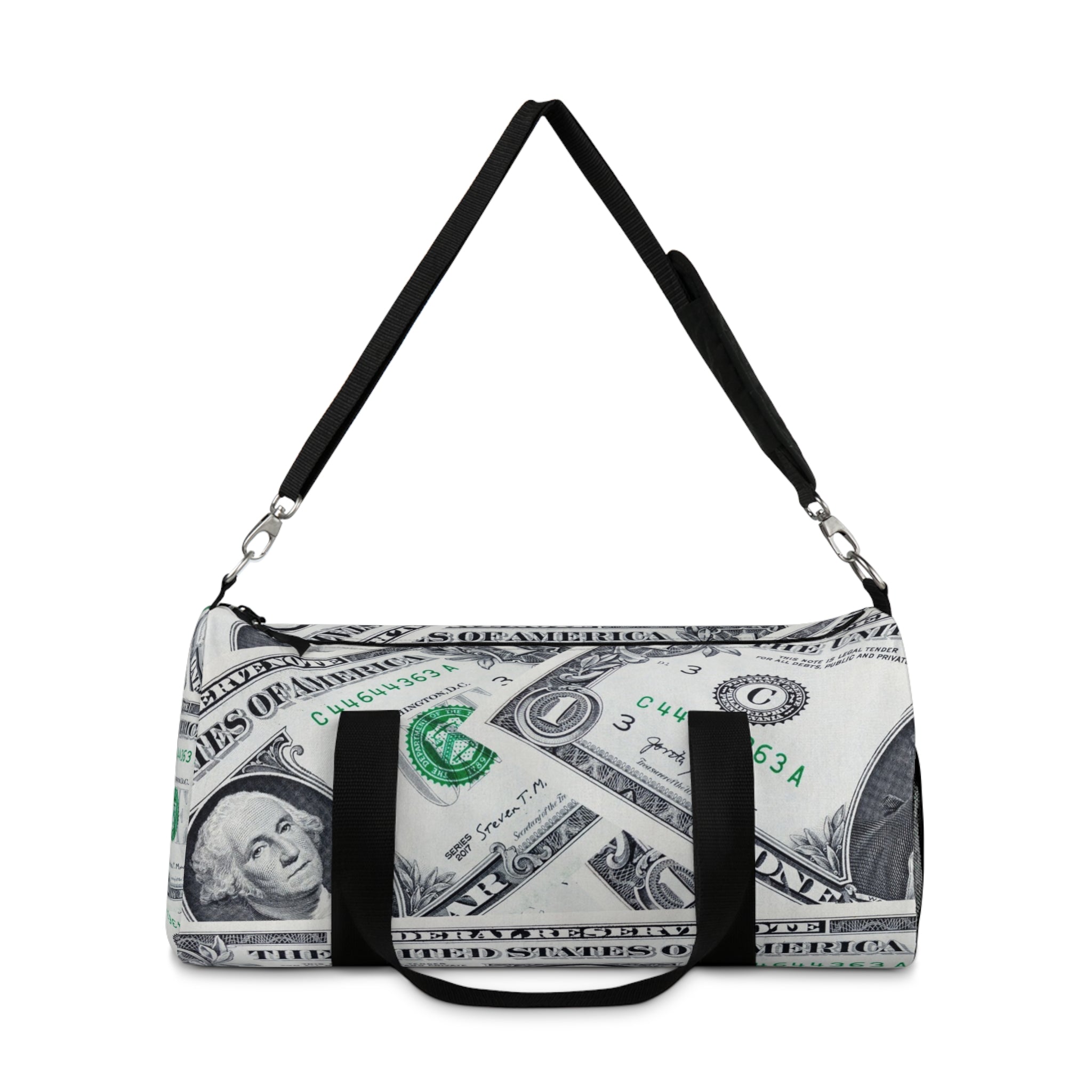 Money Collage Duffel Bag, Artsulli - Art is Long, Life is Short, Bags, , , , , , , 