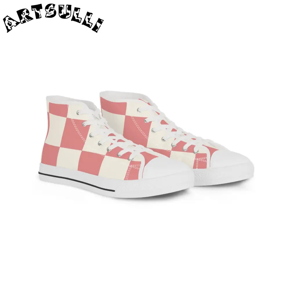 JAKKOUTTHEBXX Retro Checkered Grassland Sprites Men’s High Top