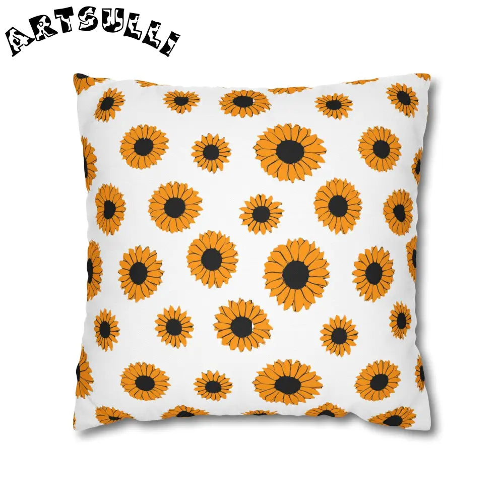 JAKKOUTTHEBXX Sunflowers Spun Polyester Square Pillowcase