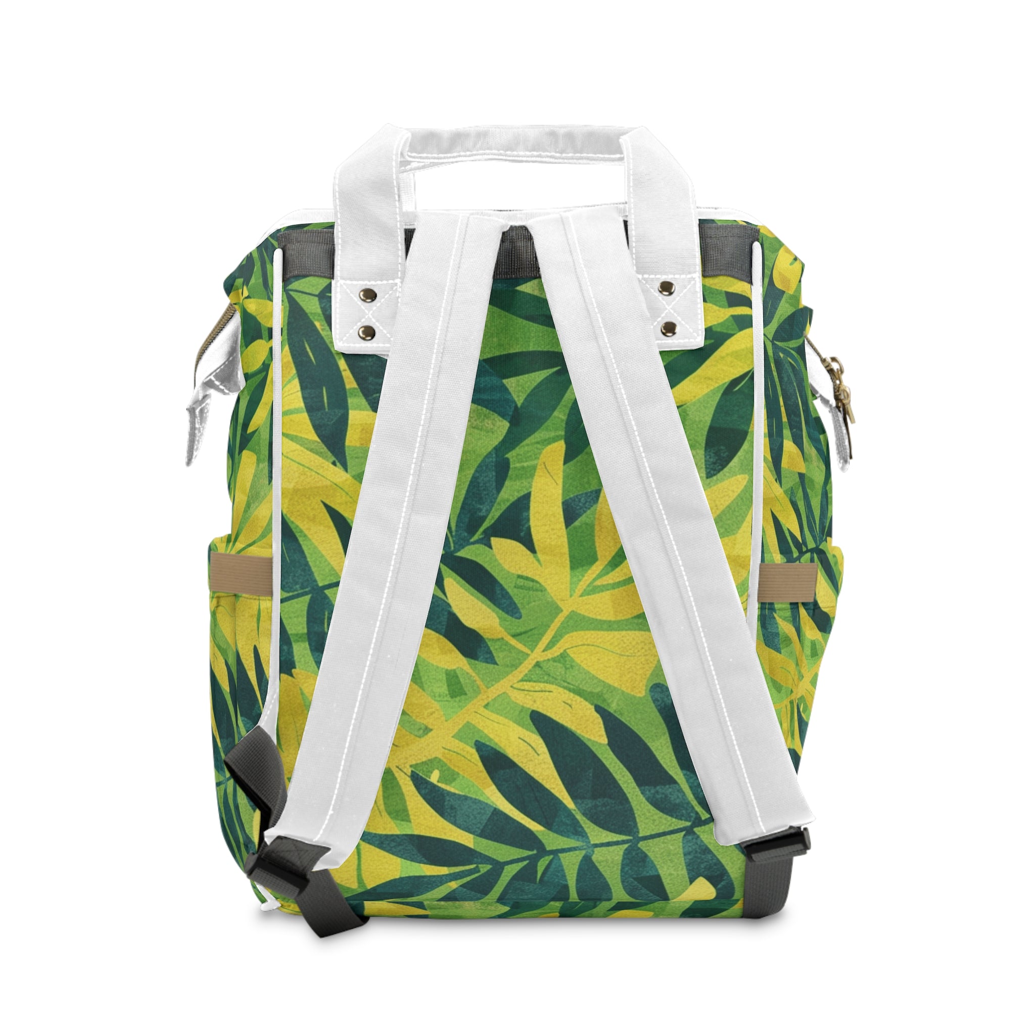 Green Leaf x Yellow Leaf x Tropical x Jungle Multifunctional Diaper Backpack, Artsulli - Art is Long, Life is Short, Bags, , , , , , , 